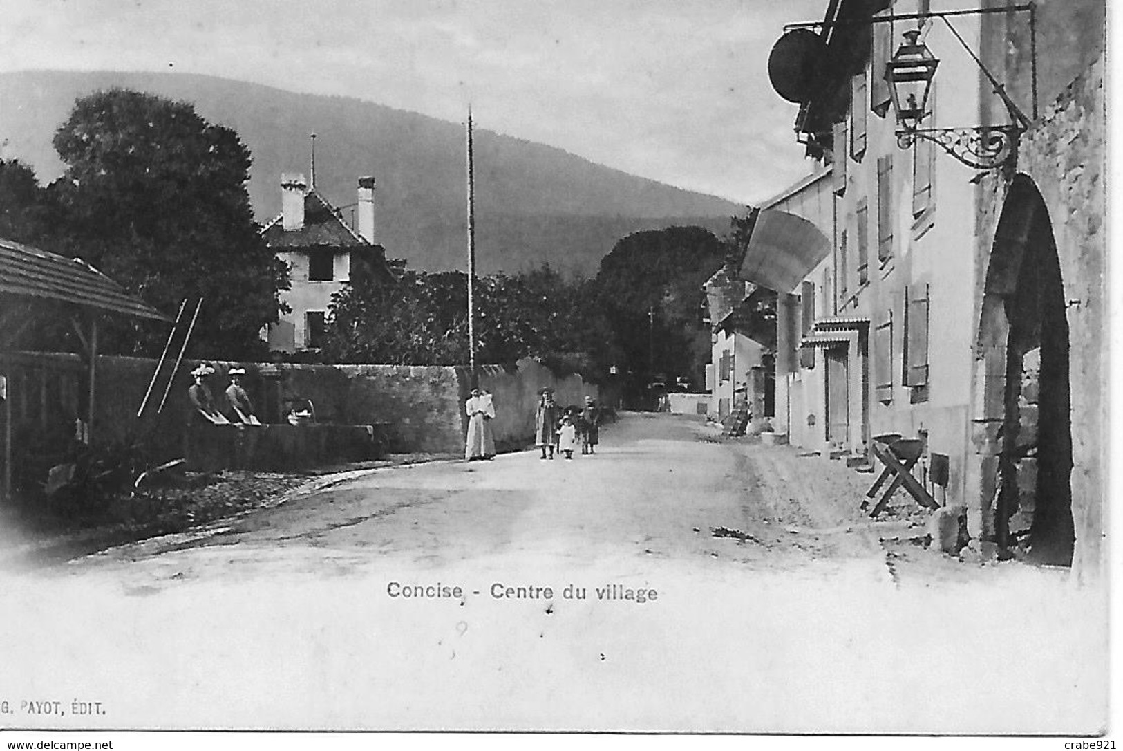 SUISSE   Canton De Vaud   CONCISE  Centre Du Village   LAVOIR    CARTE ANIMEE - Concise