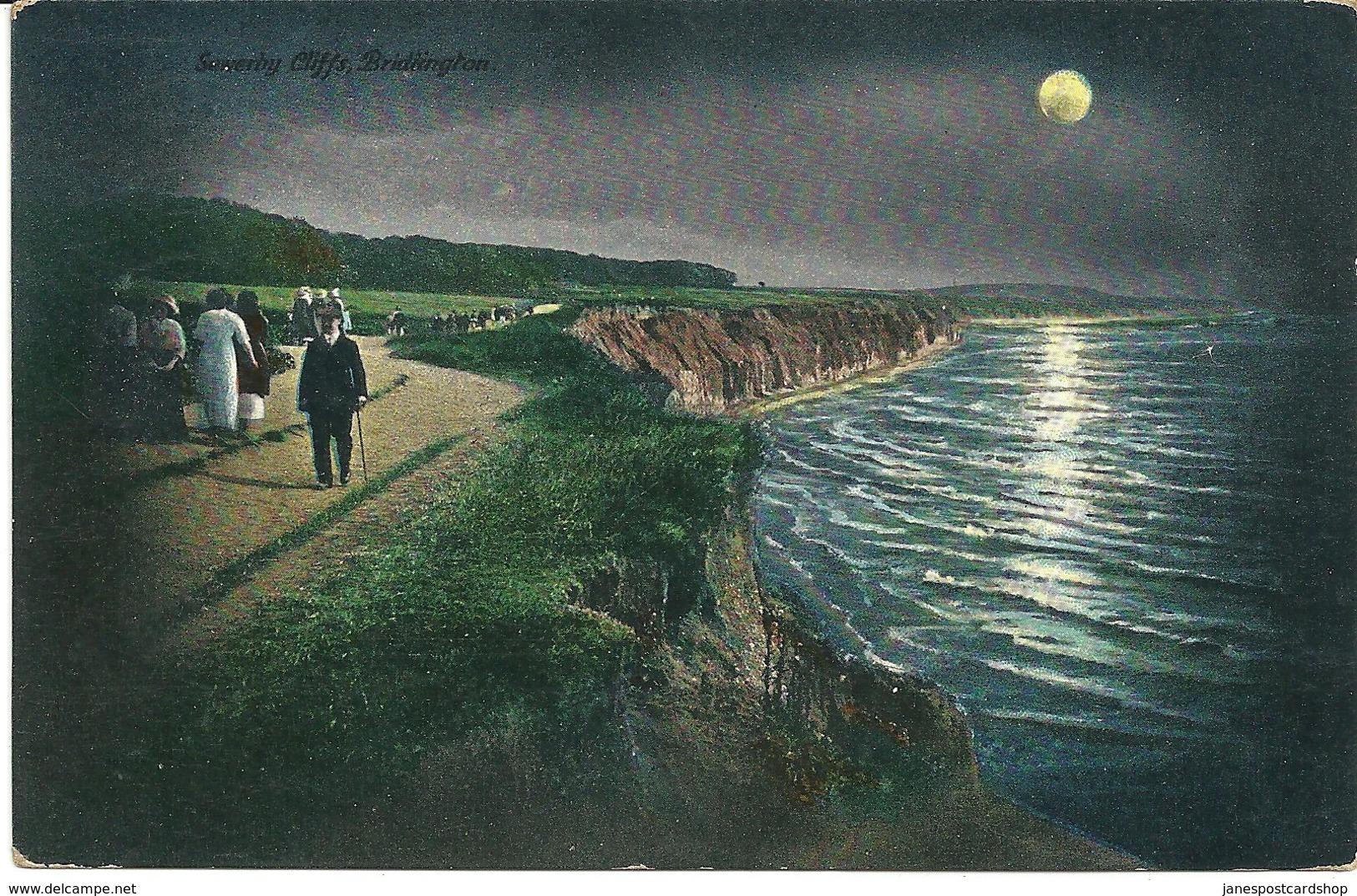 SOWERBY CLIFFS BRIDLINGTON - WITH BRIDLINGTON STATION KRAG MACHINE POSTMARK - Other & Unclassified