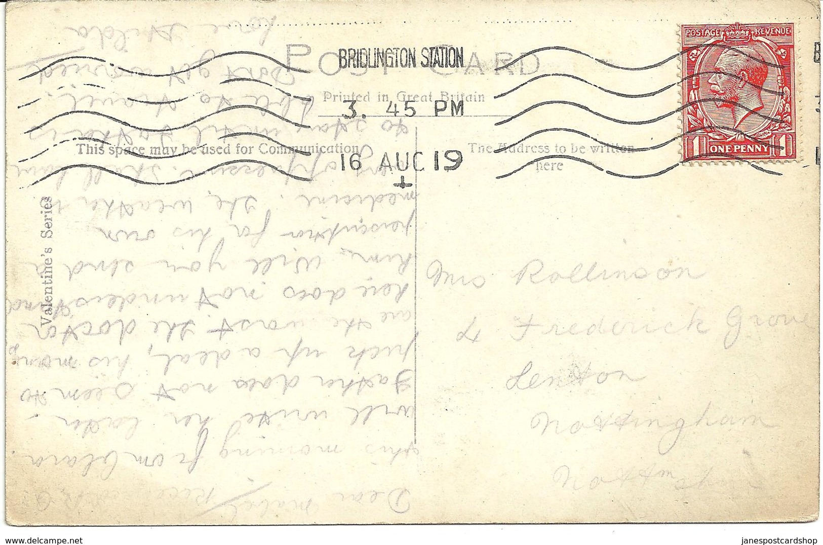 SOWERBY CLIFFS BRIDLINGTON - WITH BRIDLINGTON STATION KRAG MACHINE POSTMARK - Other & Unclassified