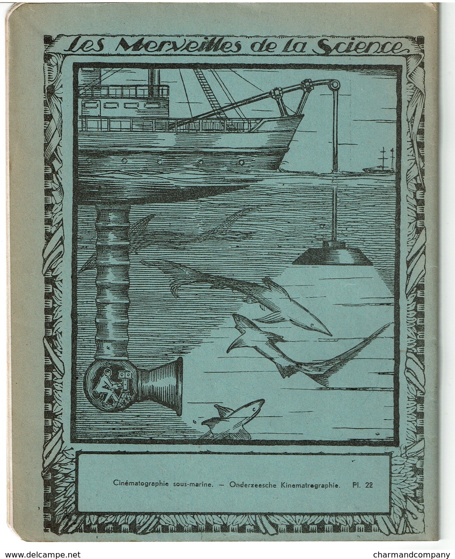 Ecole D'autrefois - Cahier D'écolier Ancien - Les Merveilles De La Science - Cinématographie Sous-marine - 3 Scans - Autres & Non Classés