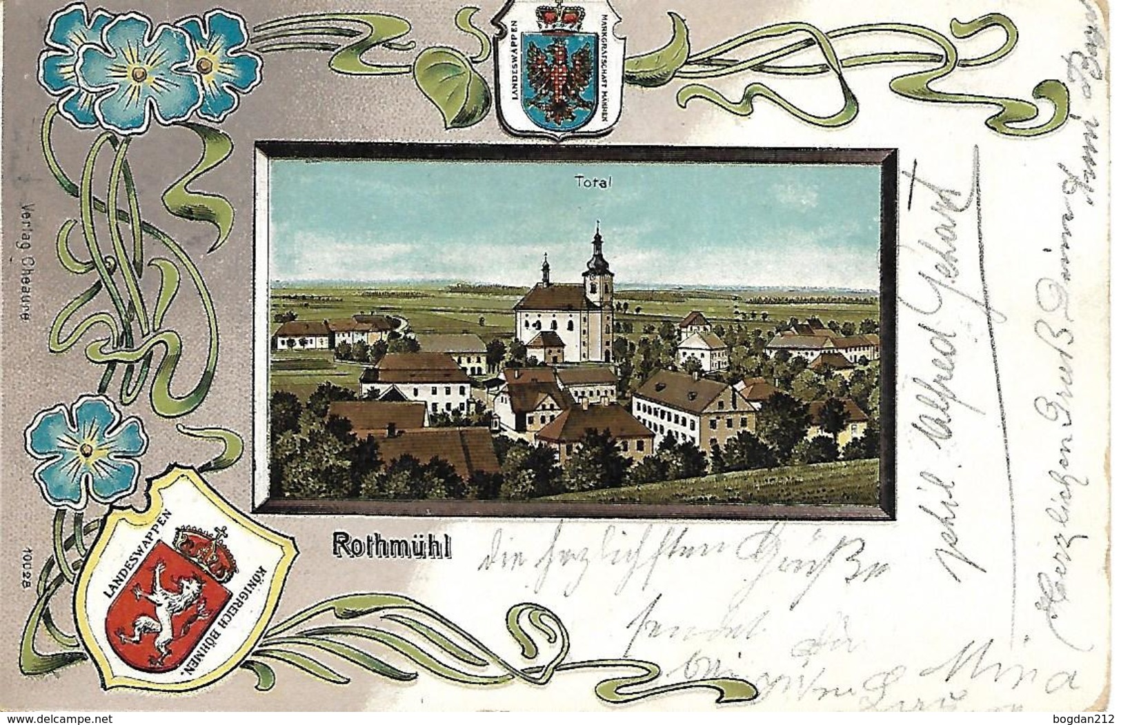 1905 - RADIMER Okres SVITAVY, WAPPEN KARTE, Gute Zustand, 2 Scan - Tsjechië