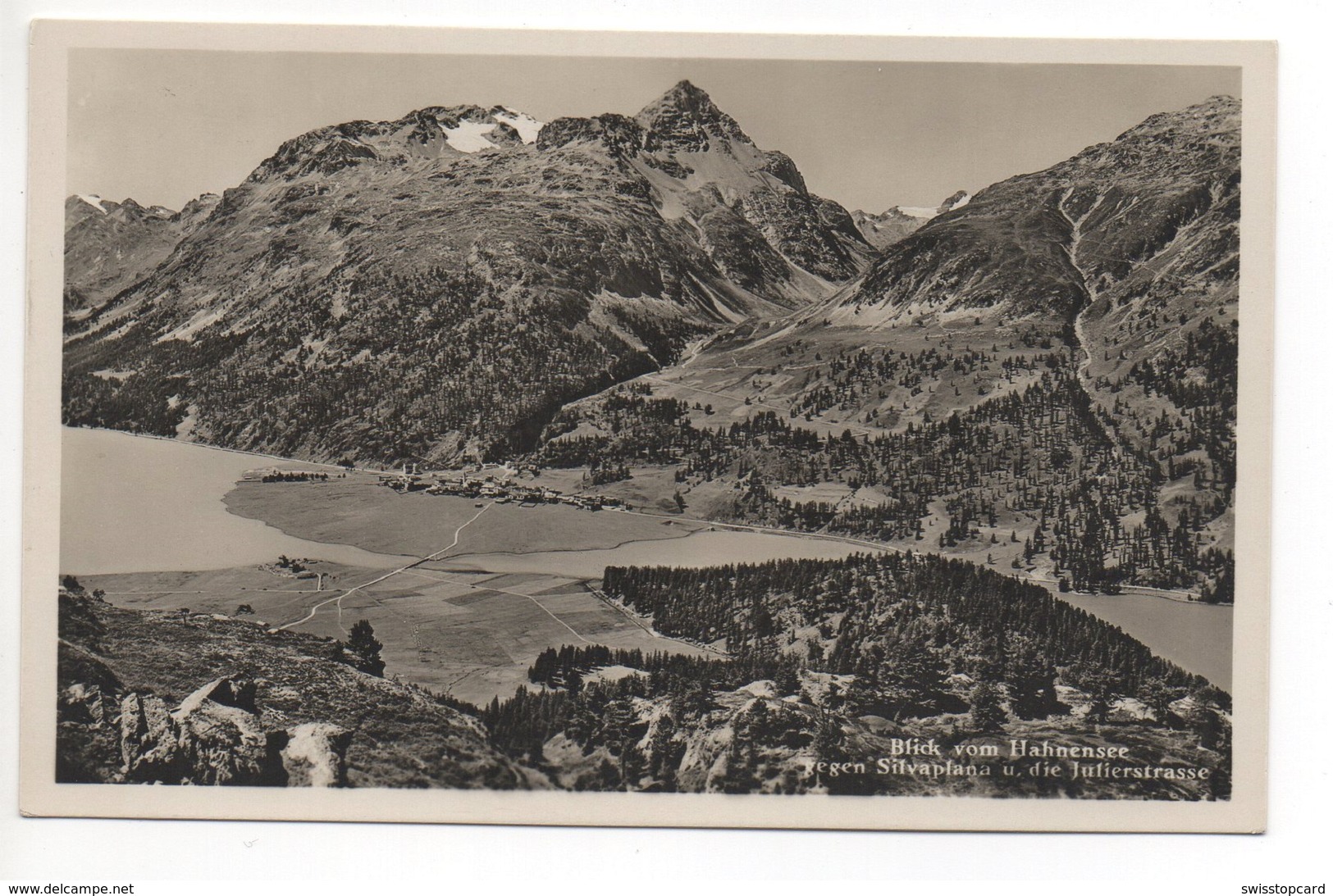 ST. MORITZ Blick Vom Hahnensee Gegen Silvaplana U. Die Julierstrasse Gel. 1941 V. Bevers N. Lenzerheide - Bever