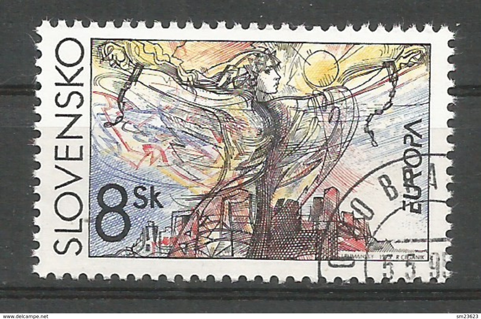 Slowakei / Slovensko 1995  Mi.Nr. 226 , EUROPA CEPT - Frieden Und Freiheit - Gestempelt / Used / (o) - Gebruikt