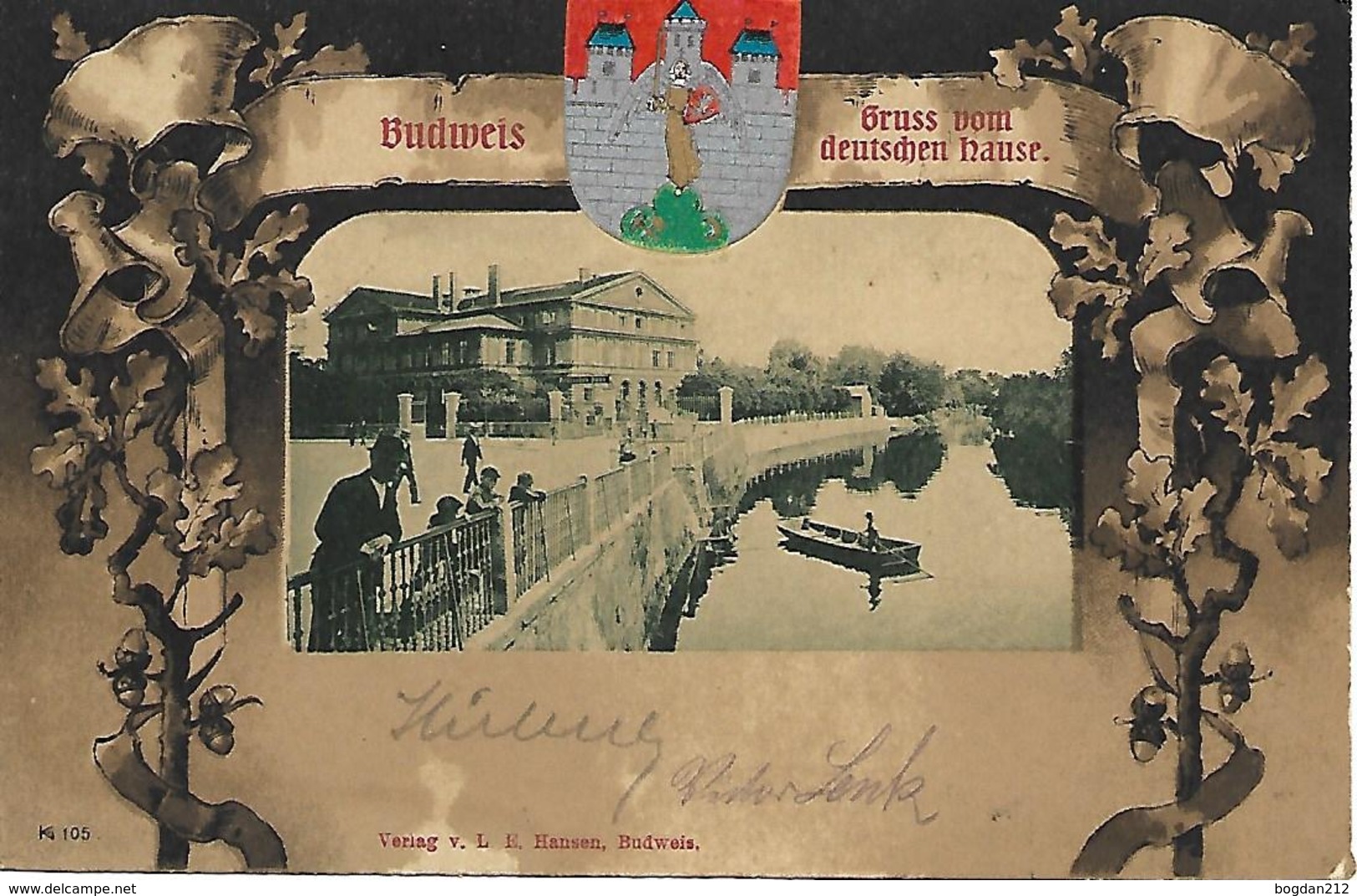 1903 -Ceske Budejovice, WAPPEN PRAGE, Gute Zustand, 2 Scan - Tsjechië