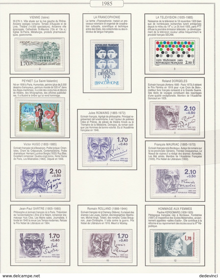 Année 1985 Faciale De  138F50 = 21€11 Vendu à 80 % De La Faciale Ce Qui Fait  16€88 - 1980-1989