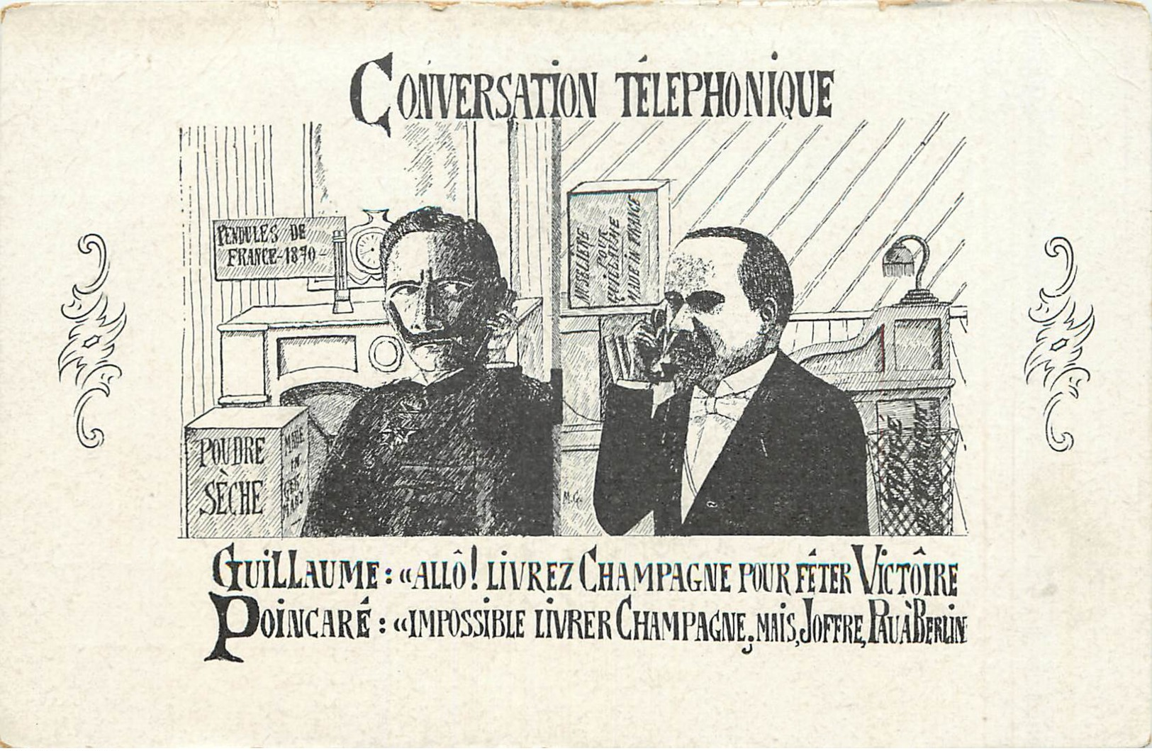 GUERRE 14-18 -  ILLUSTRATION - GUILLAUME ET POINCARE - Guerre 1914-18