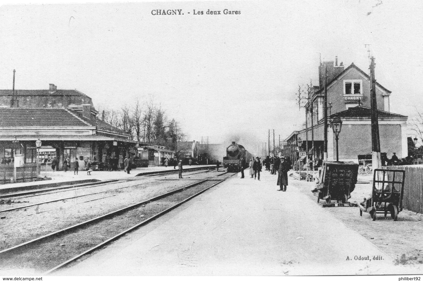 Chagny. Les Deux Gares. A. Odoul éd. - Chagny