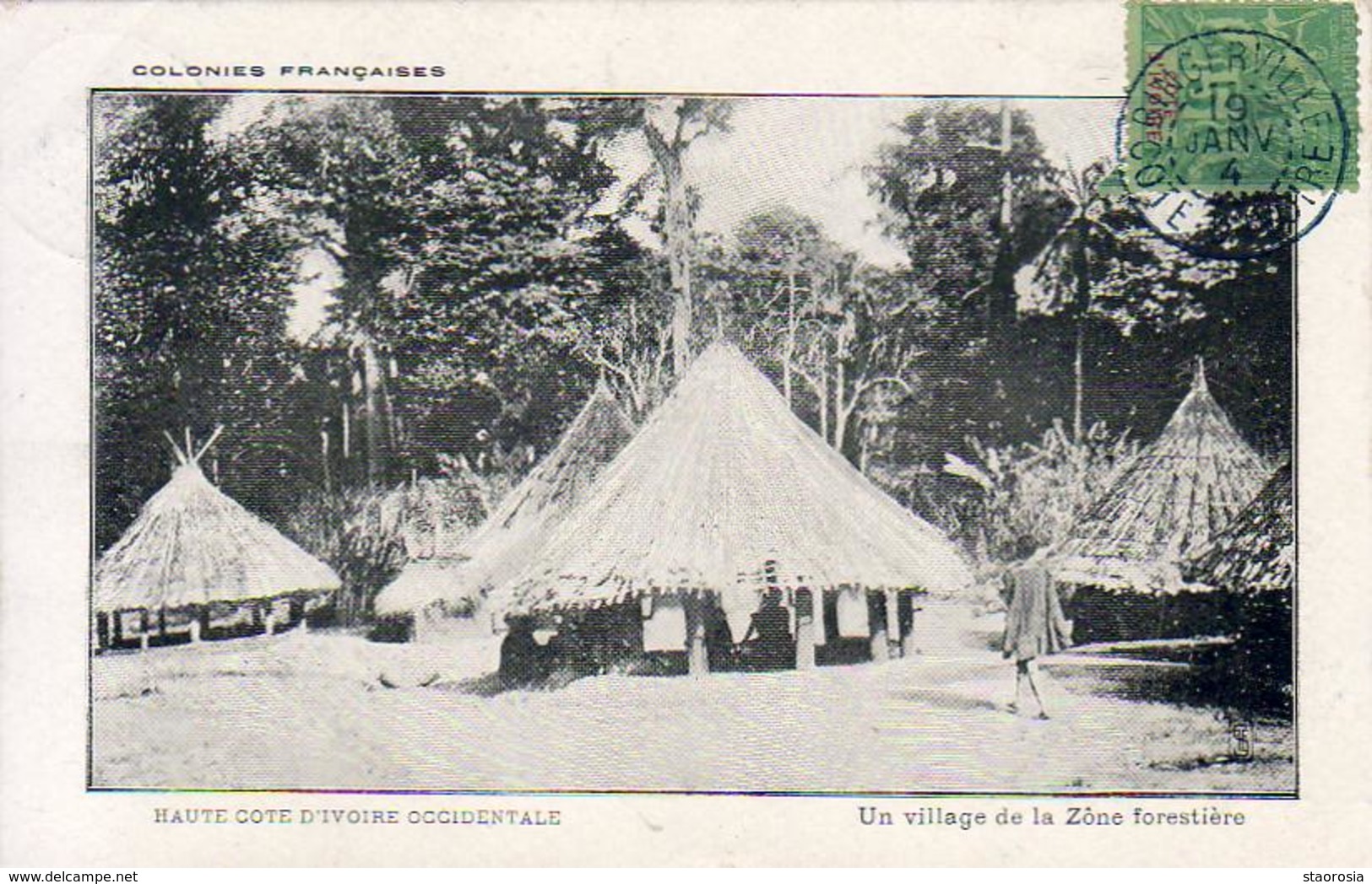 CÔTE D'IVOIRE   Un Village De La Zone Forestière .......... Très Bon état - Côte-d'Ivoire