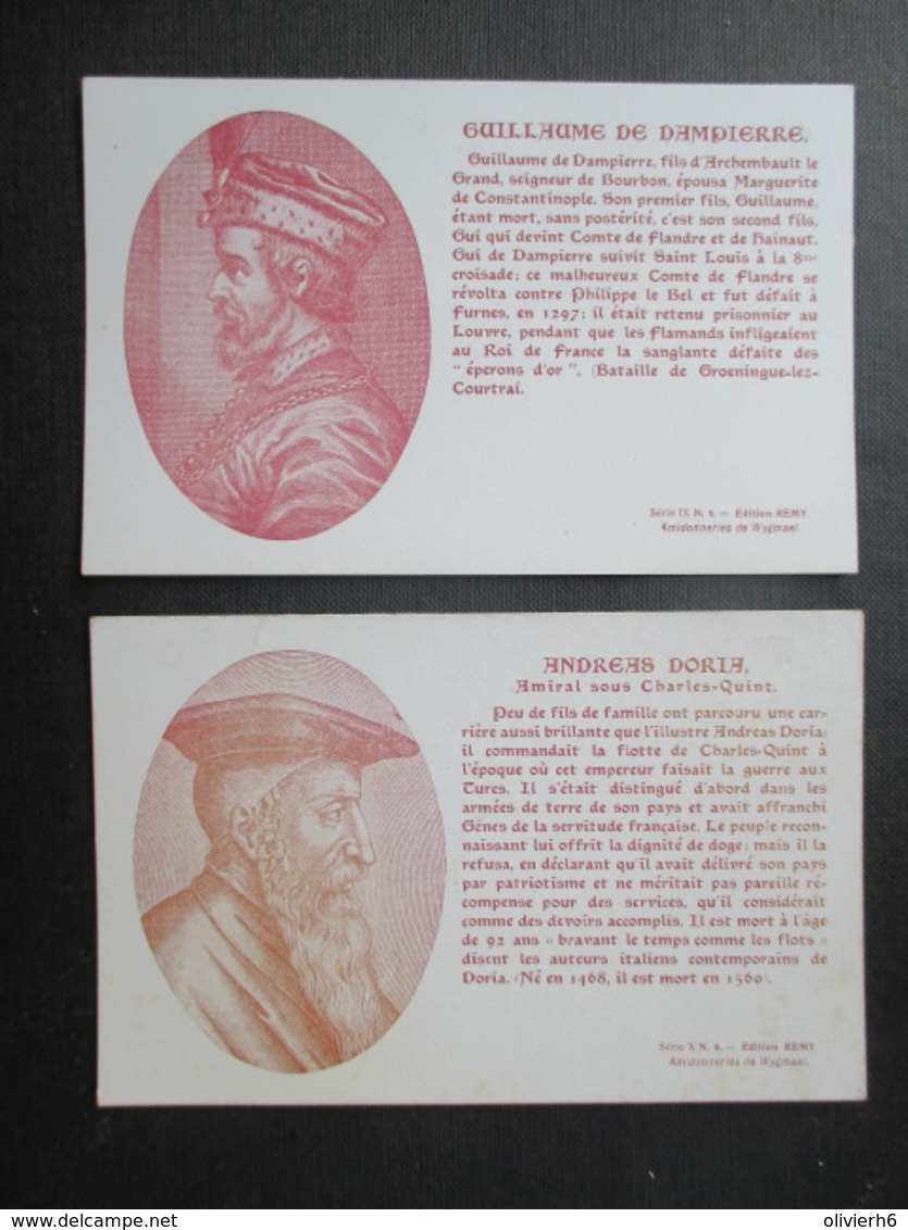 LOT 6 CP AMIDON REMY (V1606) Andreas Doria, Guillaume De Dampière, Baudouin VIII (7 Vues) Comte De Flandre, De Hainaut - Histoire