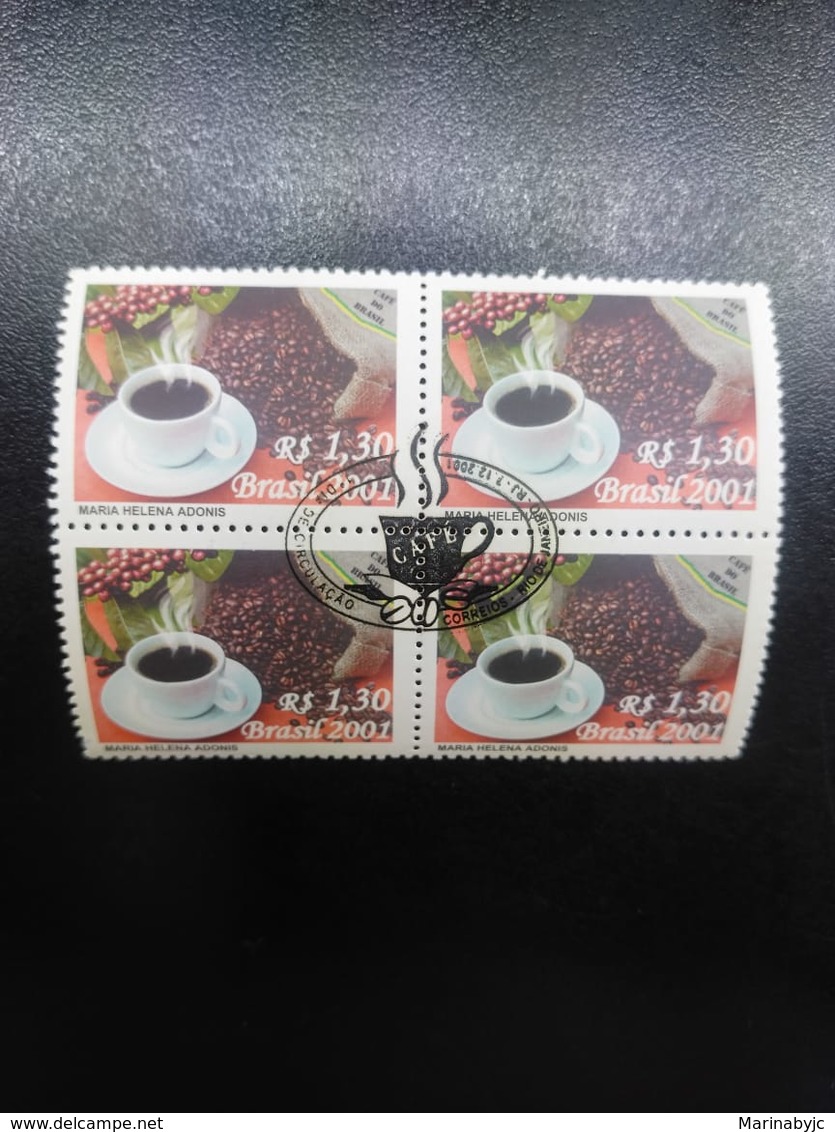 W)2001 BRASIL B4,CANCELLATION LUXURY CAFE MNH - Neufs