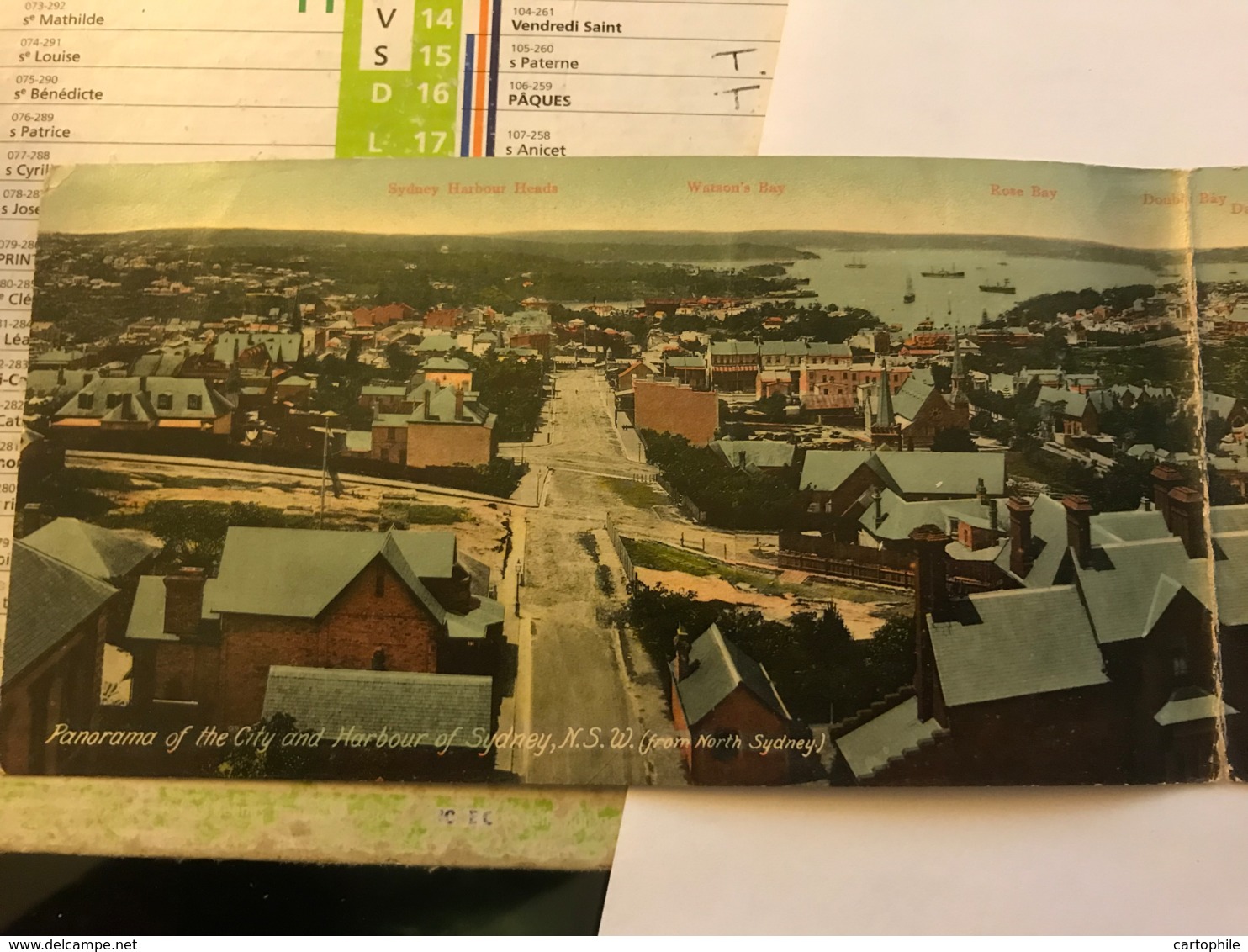 Panoramic Postcard Of The City & Harbour Of Sydney - 4 Postcard View Panorama - Sydney