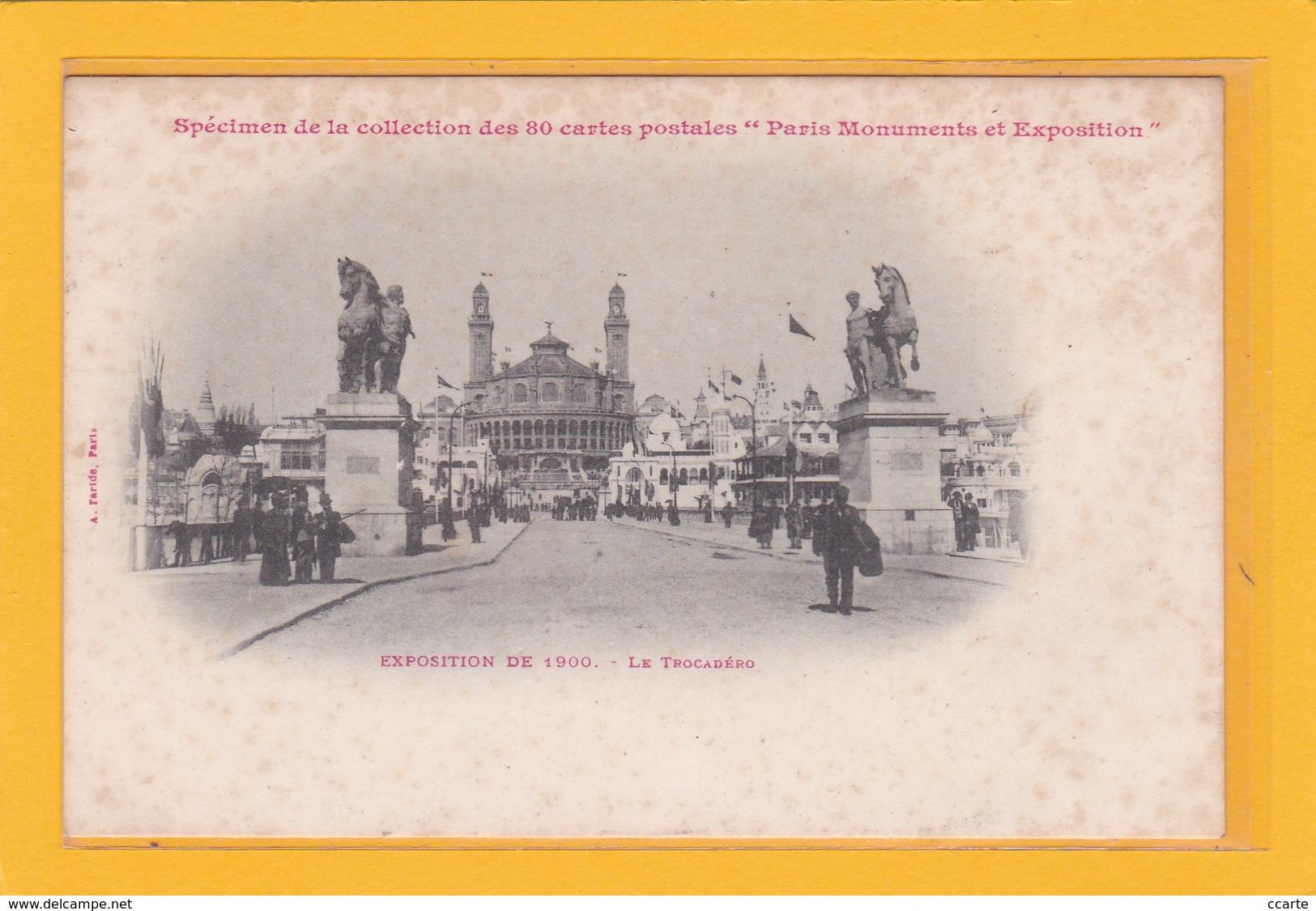 PARIS -75016- EXPOSITION DE 1900 - Le Trocadero - Sspéciment De La Collection De 80 Cartes Postales - Bergeret & Cie - Arrondissement: 16