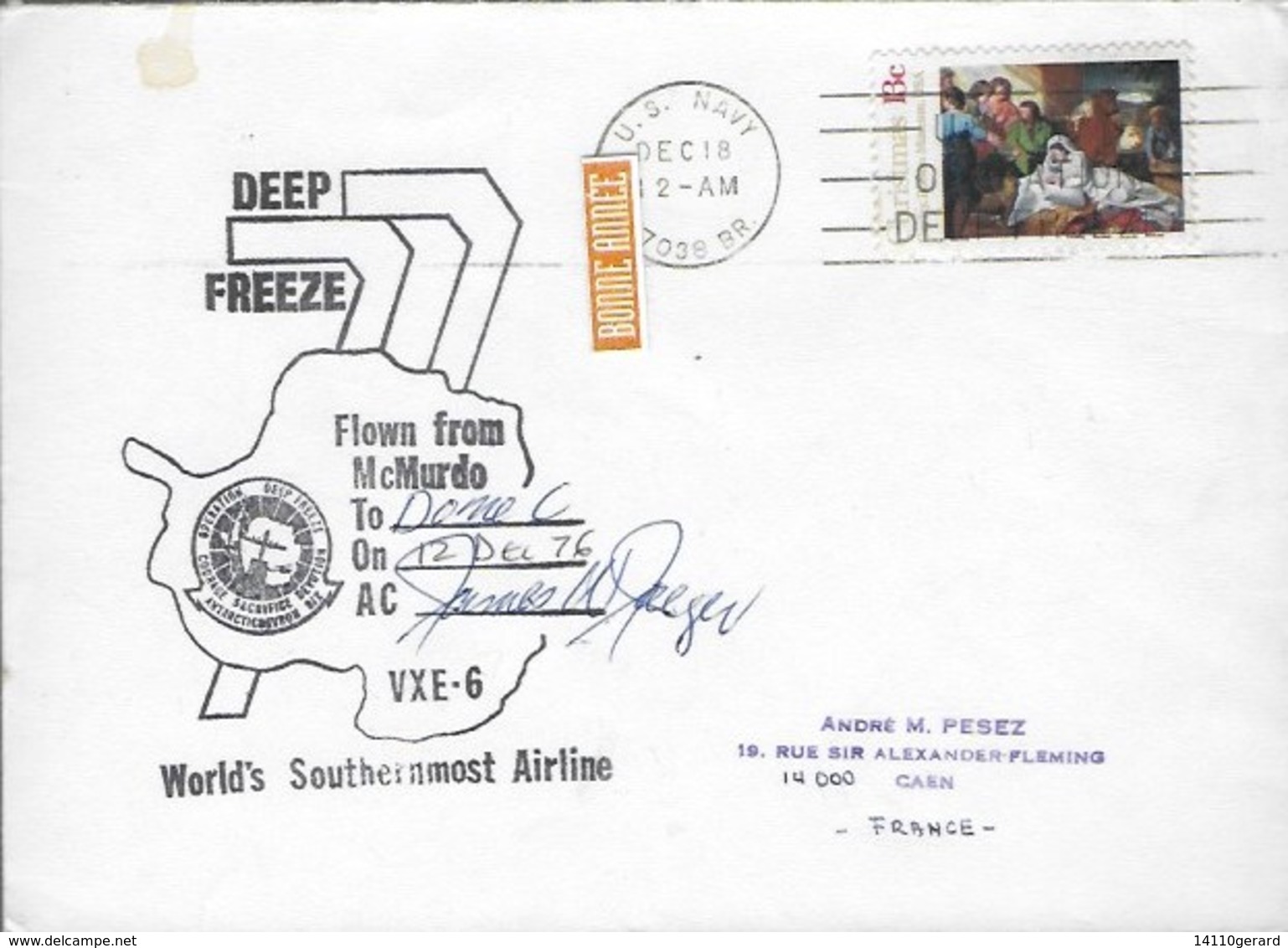 Deep Freeze -mc Murdoch Dome C 12 Decembre 1976 - Used Stamps