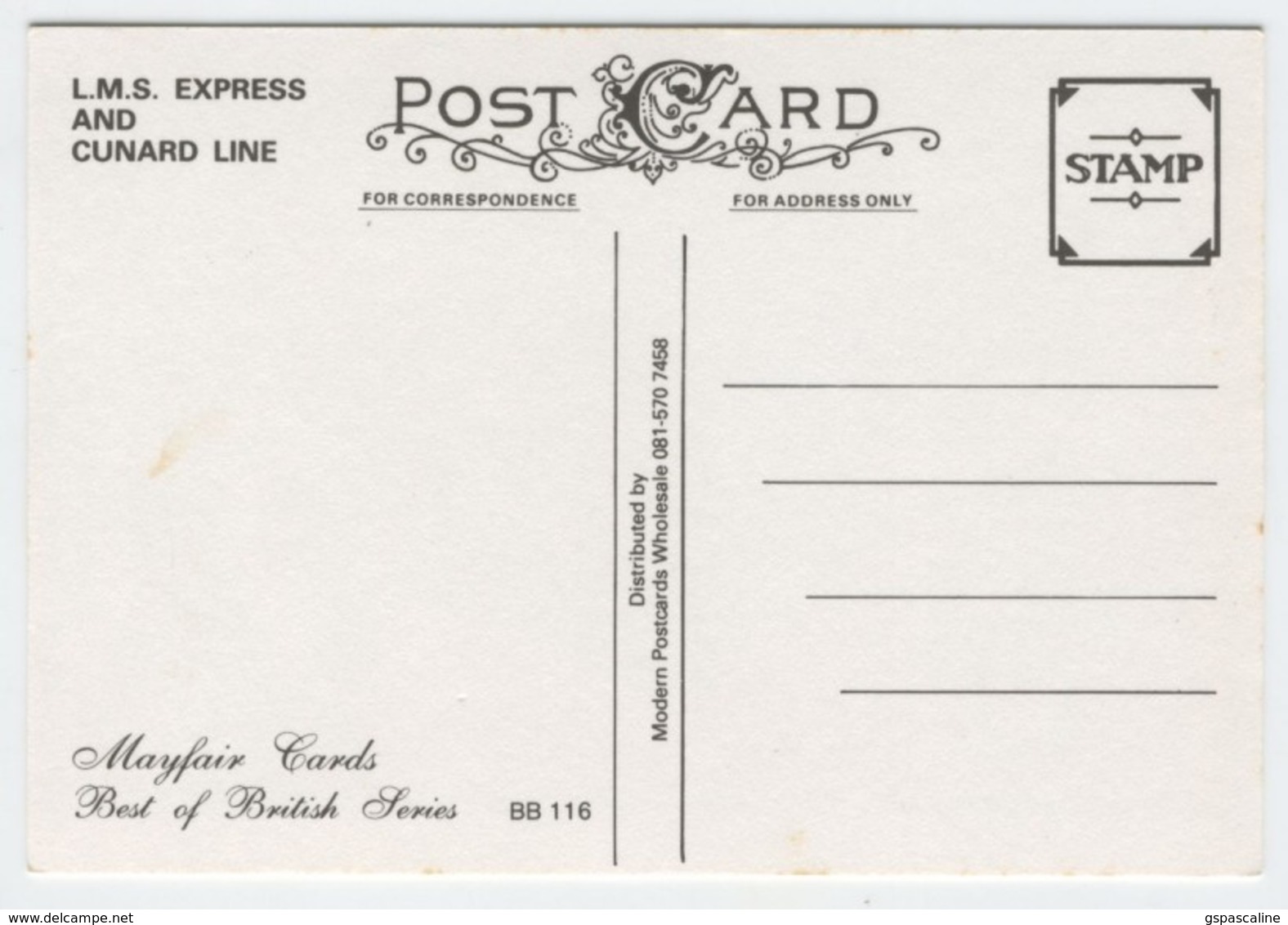 PUBLICITE : LMS Express & Cunard Liner. - Advertising