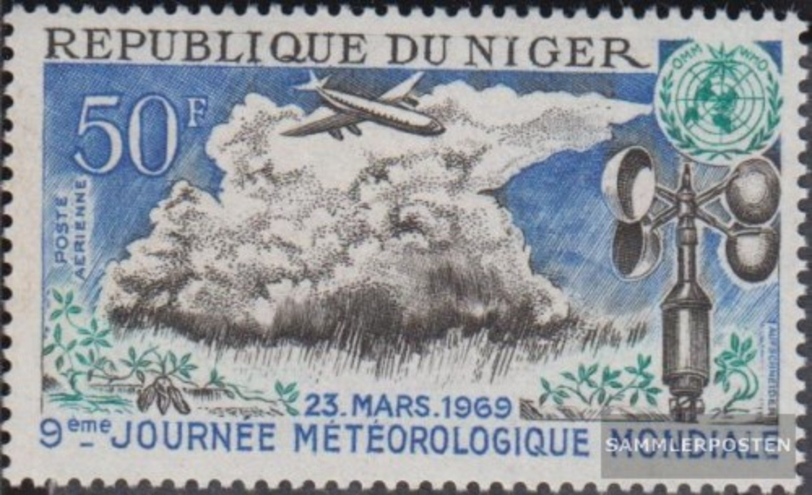 Niger 211 (kompl.Ausg.) Postfrisch 1969 Welttag Meteorologie - Niger (1960-...)