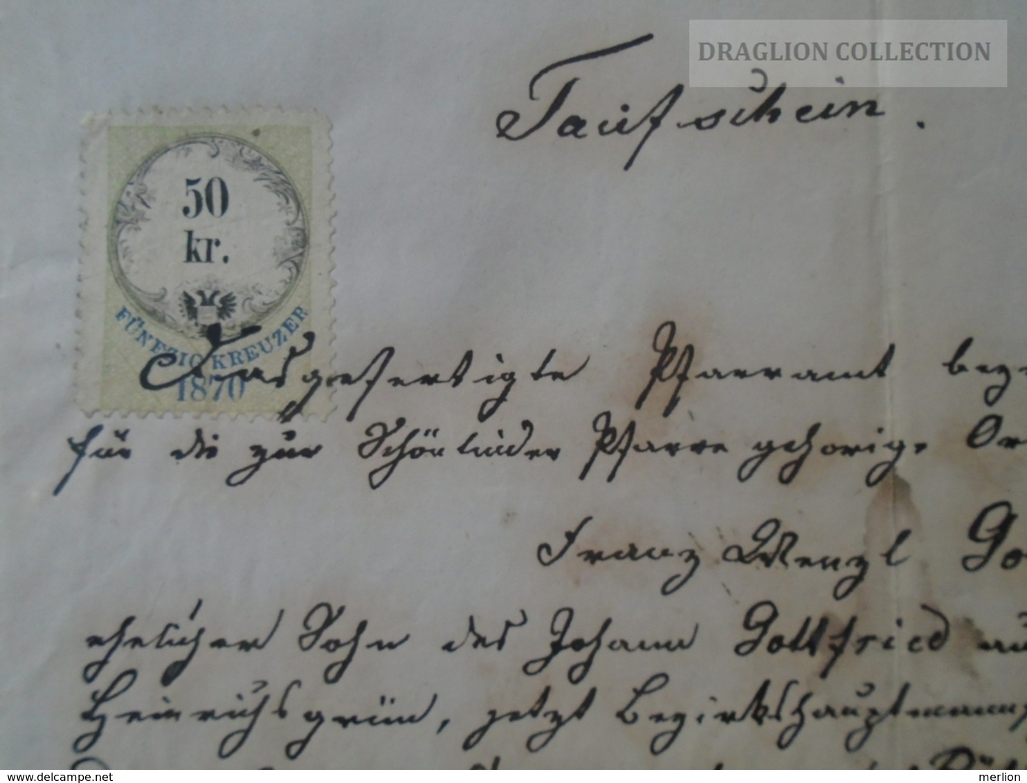 ZA172.2 Old Document -  Krásná Lípa   Schönlinde  Czechia - Děčín -  GOTTFRIED - 1870 - Birth & Baptism