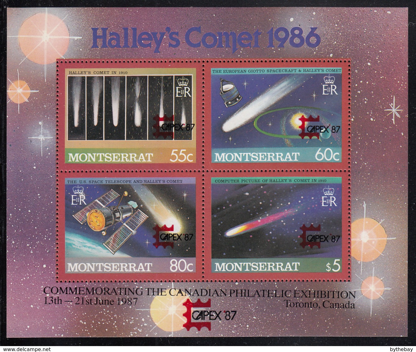 Montserrat 1987 MNH Sc #657 Halley's Comet CAPEX 87 Overprint - Montserrat