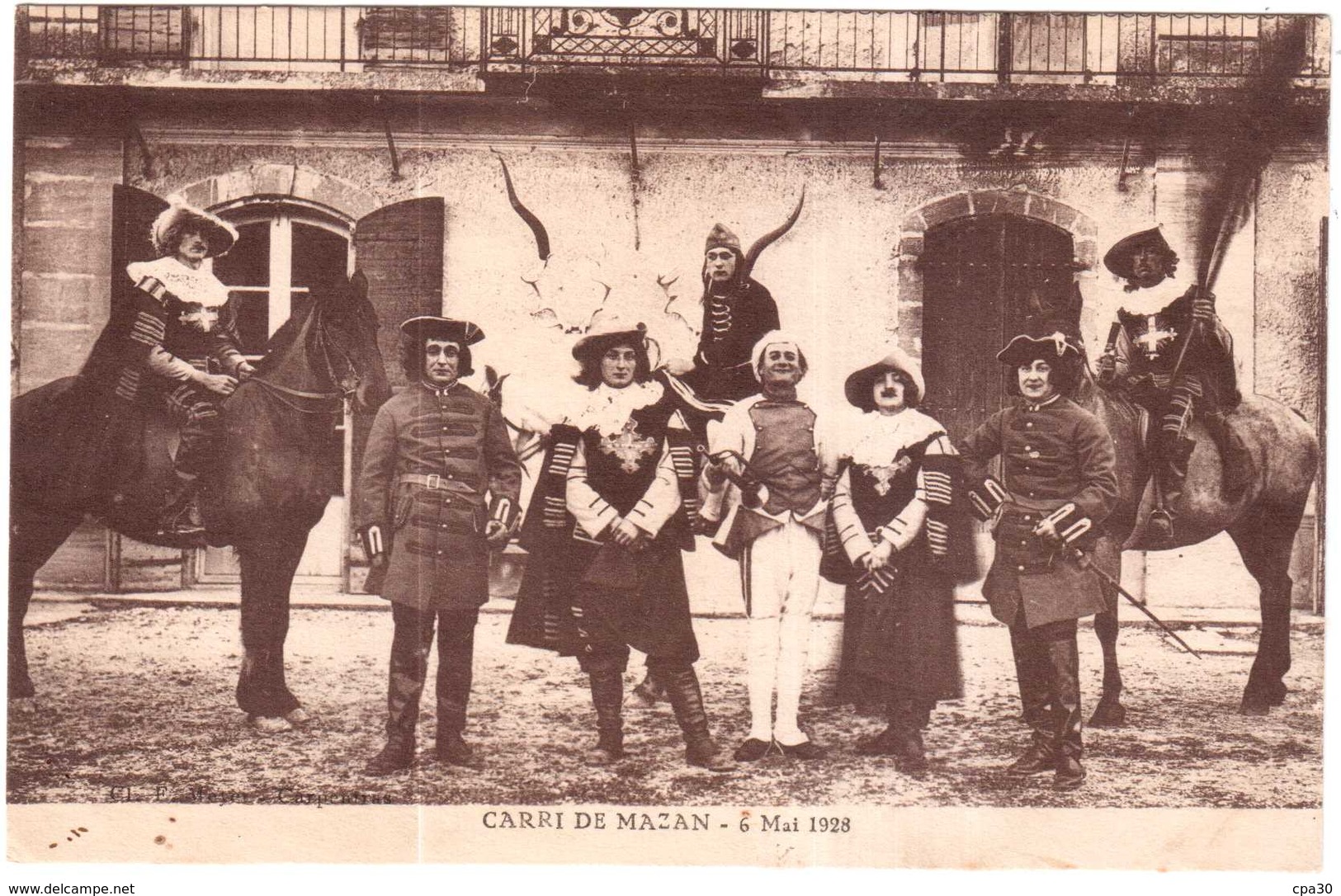 CPA VAUCLUSE.MAZAN.CARRI DE MAZAN.6 MAI 1928 - Mazan