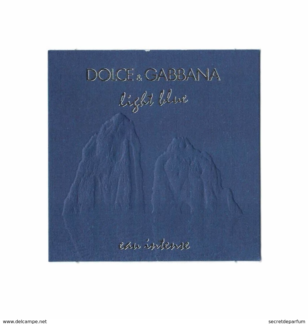 Cartes Parfumées Carte DOLCE & GABBANA LIGHT BLUE  EAU INTENSE - Modernes (à Partir De 1961)