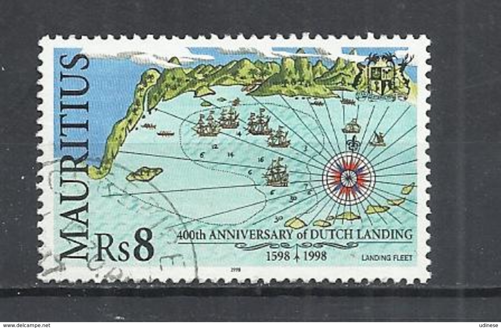 MAURITIUS 1998 - DUTCH LANDING ANNIVERSARY - USED OBLITERE GESTEMPELT USADO - Maurice (1968-...)