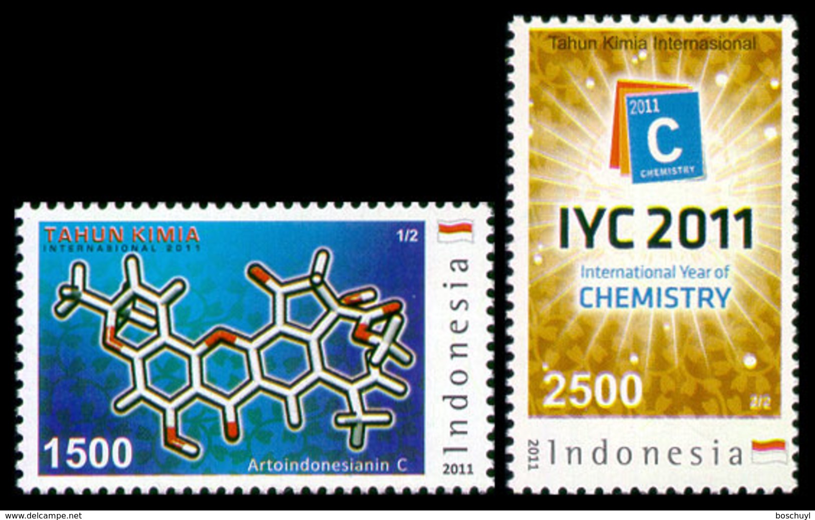 Indonesia, 2011, International Year Of Chemistry, United Nations, MNH, Michel 2892-2893 - Indonésie