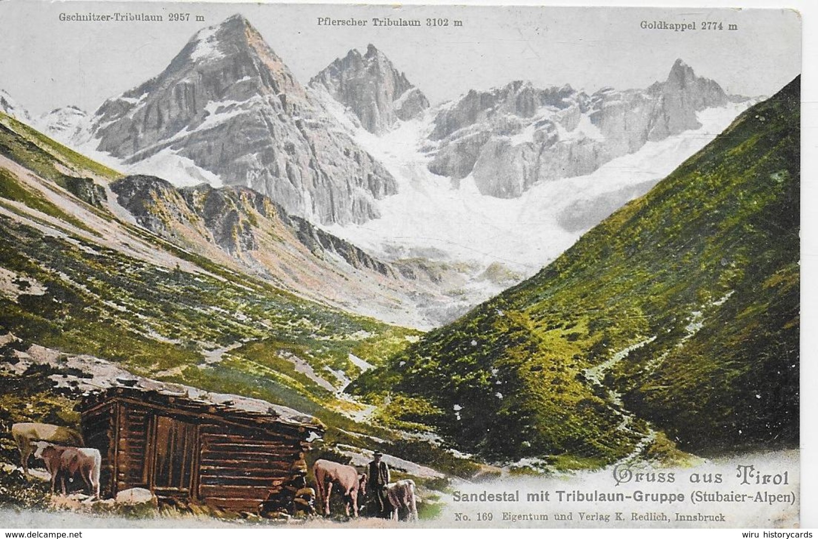 AK 0141  Sandestal Mit Tribulaun-Gruppe ( Stubaier Alpen ) - Verlag Redlich Um 1904 - Neustift Im Stubaital