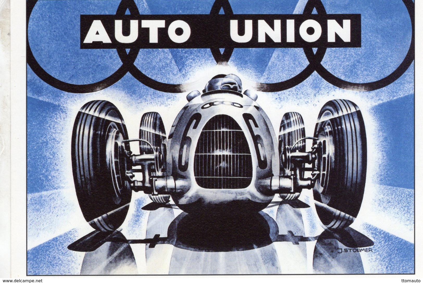 Auto Union Silberpfeil Typ C 16 Zylinder Grand Prix - 1936  -  Publicite  -  CPM - Grand Prix / F1