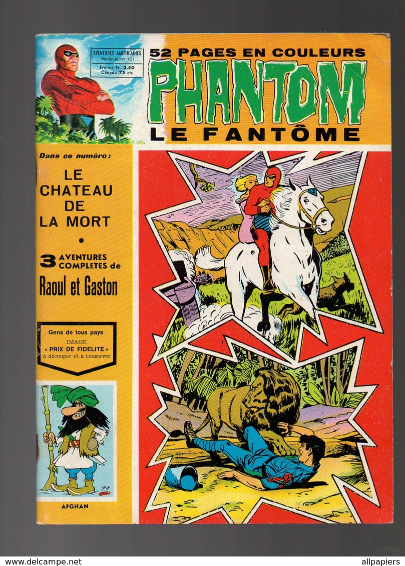 Phantom Le Fantôme N°451 Le Château Des Poupées Vivantes - 3 Aventures Complètes De Raoul Et Gaston De 1974 - Phantom