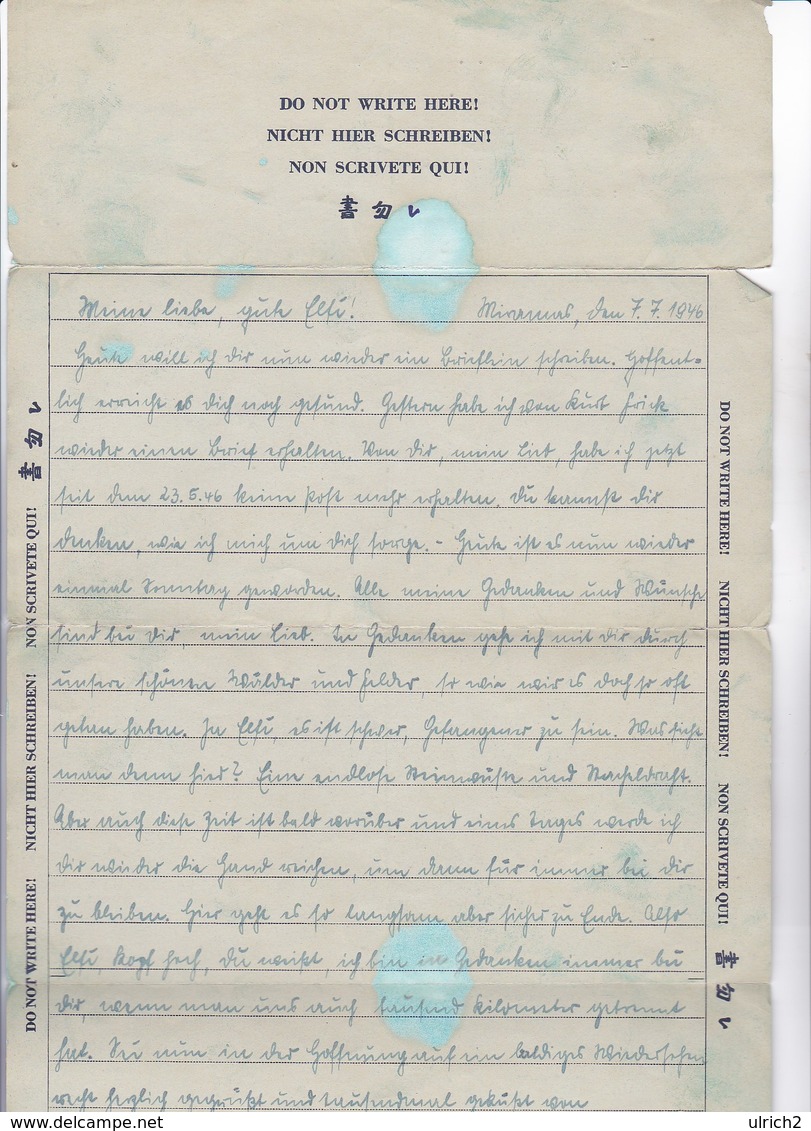 POW Letter 85 50. Lab Serv. Co. 5th Lab. Supv. Area APO 21 PWE 445 To Heidelberg - 1946 (38928) - Covers & Documents