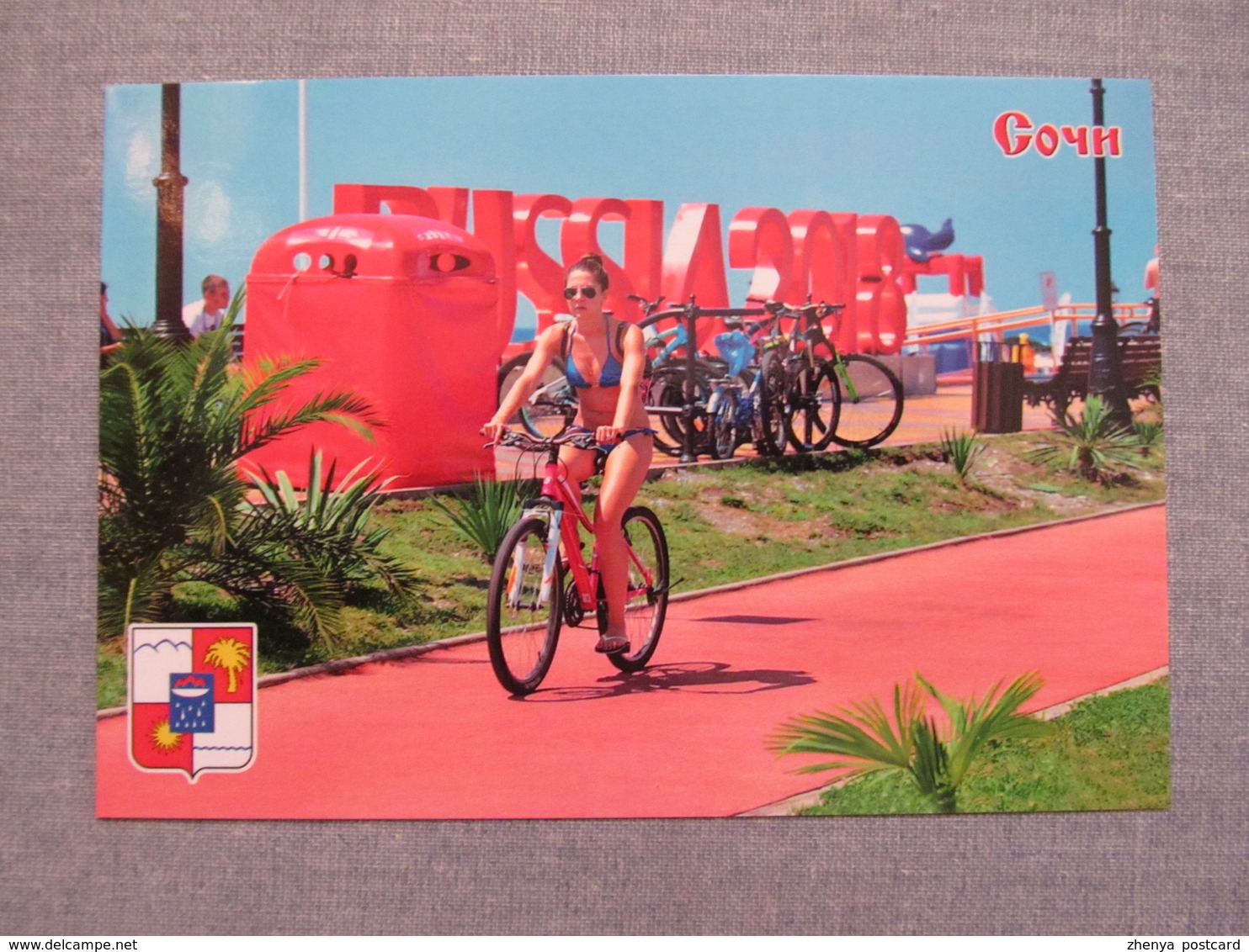 Russia Sochi Girl In A Bathing Suit On Bike Modern PC - Cycling