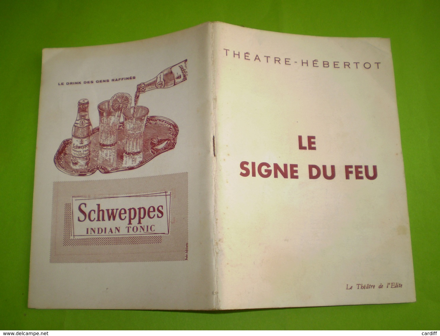 Théatre Hébertot:Le Signe Du Feu,D. Fabbri;Pub Forges Les Eaux,Courvoisier,Coca Cola,Perrier,Pschitt .. Photos.1920.1960 - Autres & Non Classés