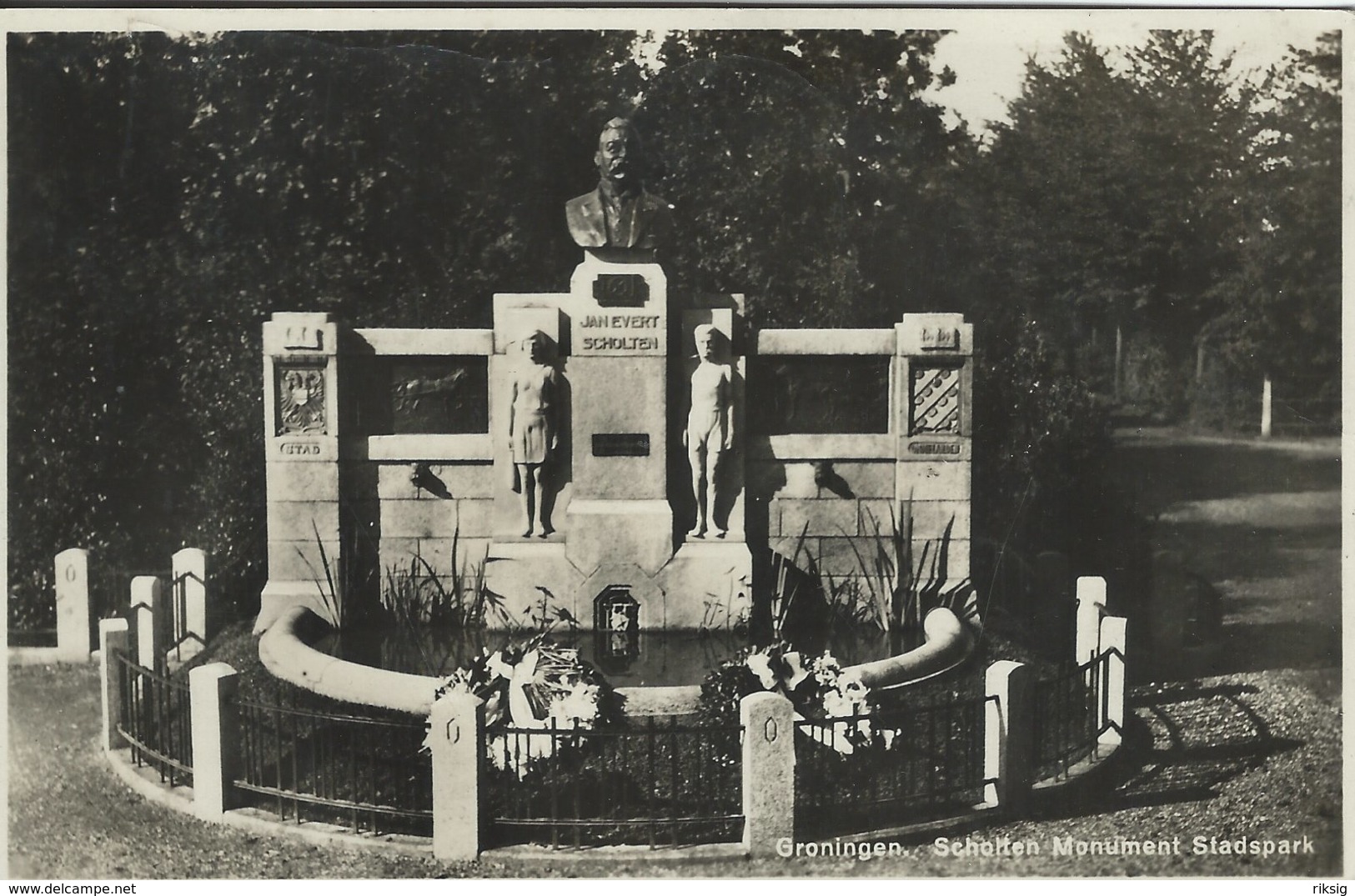 Groningen - Scholten Monument Stadspark. Sent To Germany 1934. Holland. S-4648 - Other & Unclassified