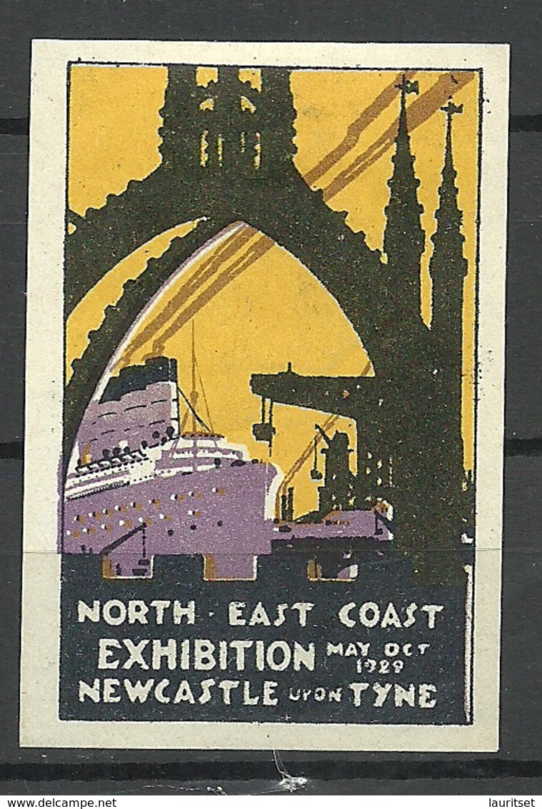 GREAT Britain 1929 North East Coast Exhibition Newcastle Upon Tyne Vignette Poster Stamp - Cinderellas