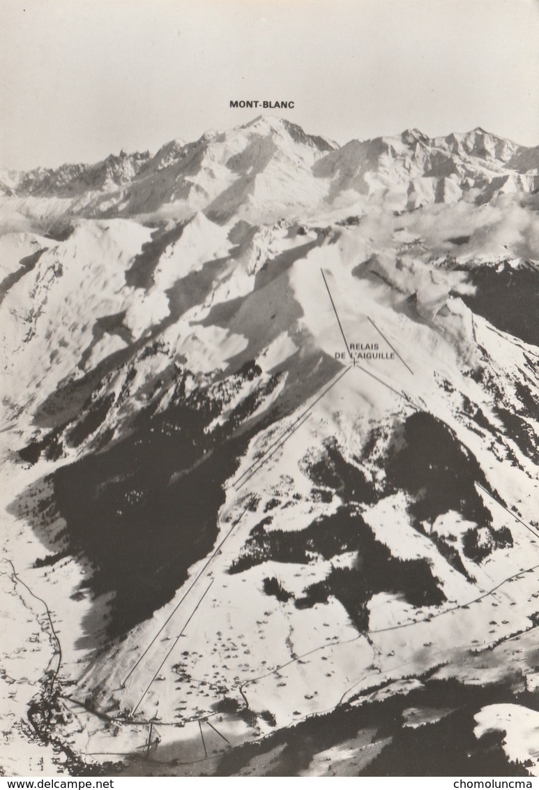 CPM 74 LA CLUSAZ VUE GÉNÉRALE DES PISTES Mont Blanc Relais De L' Aiguille - La Clusaz