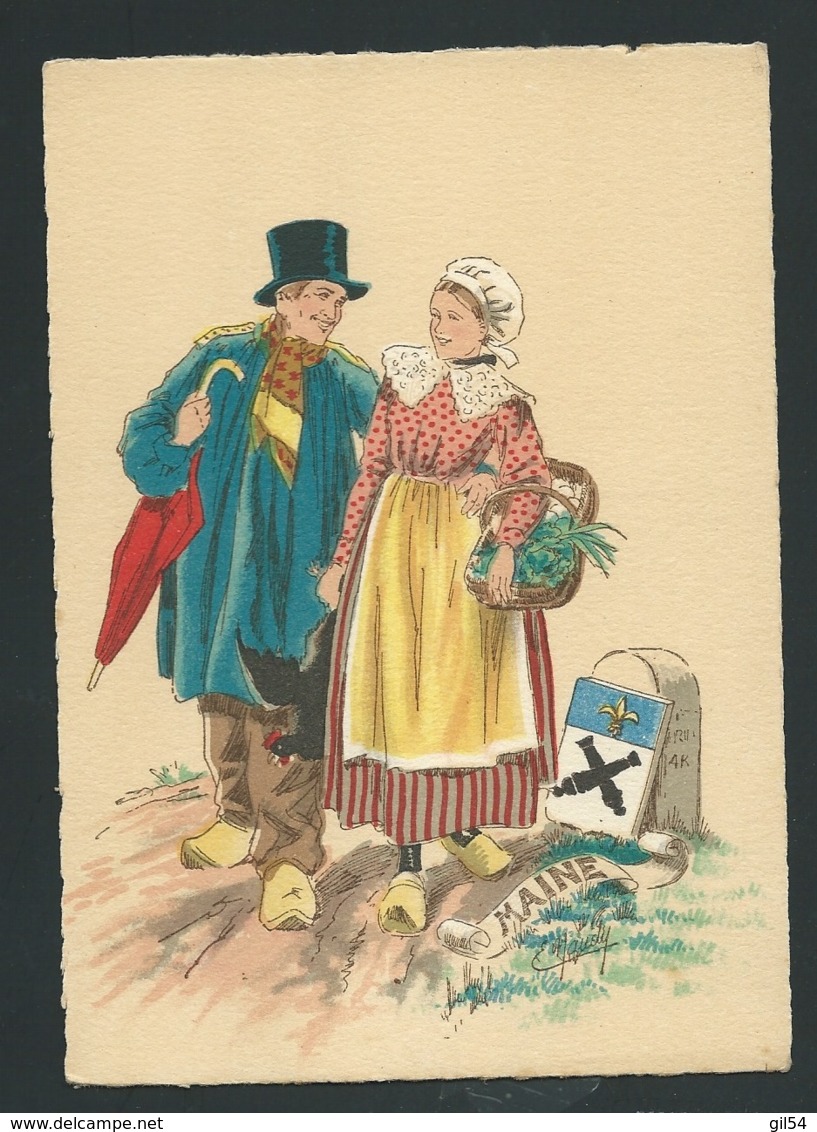 Les Costumes Dans Les  Provinces Françaises    , Maine     , Illustration   Naudy   - Gaf22 - Naudy