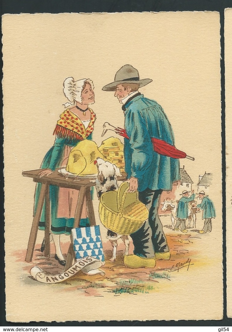 Les Costumes Dans Les  Provinces Françaises  , Angoumois , Illustration   Naudy   - Gaf27 - Naudy