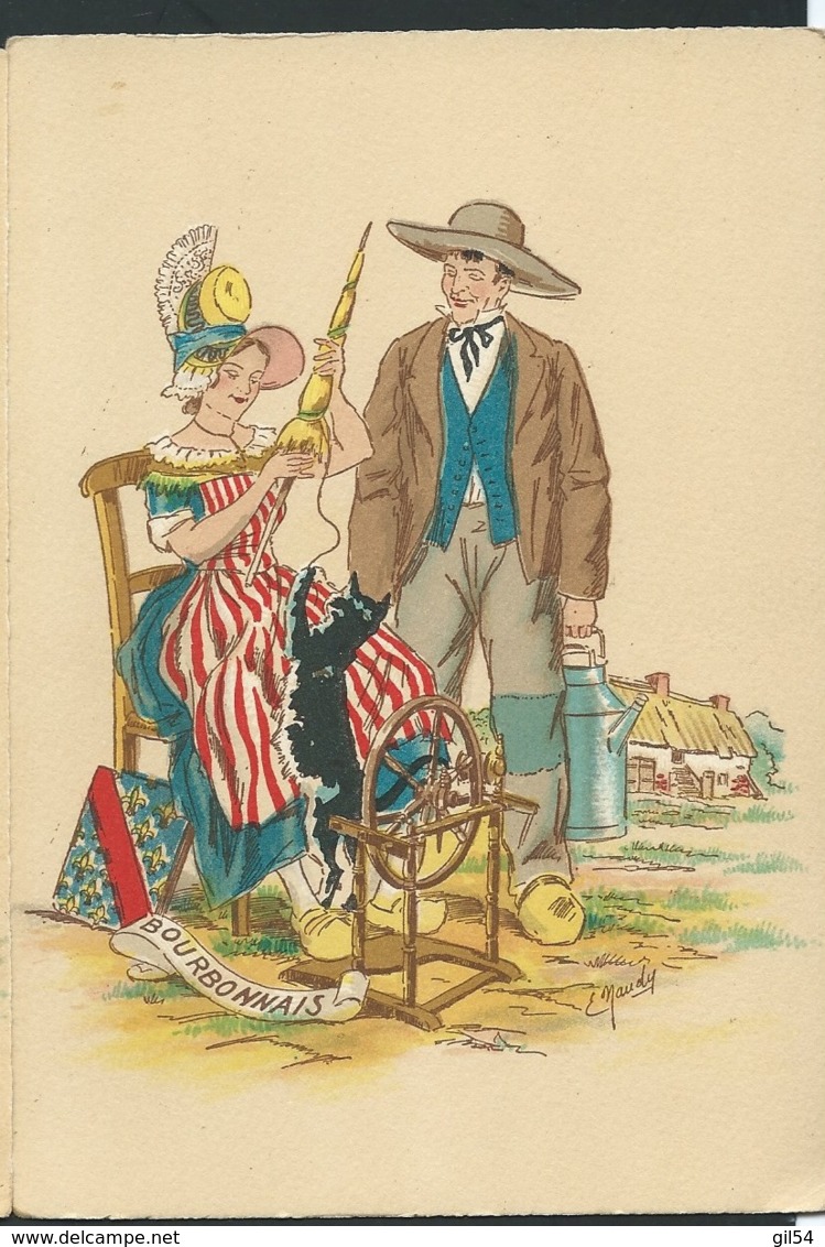 Les Costumes Dans Les  Provinces Françaises  ,  Bourbonnais    , Illustration   Naudy   - Gaf32 - Naudy