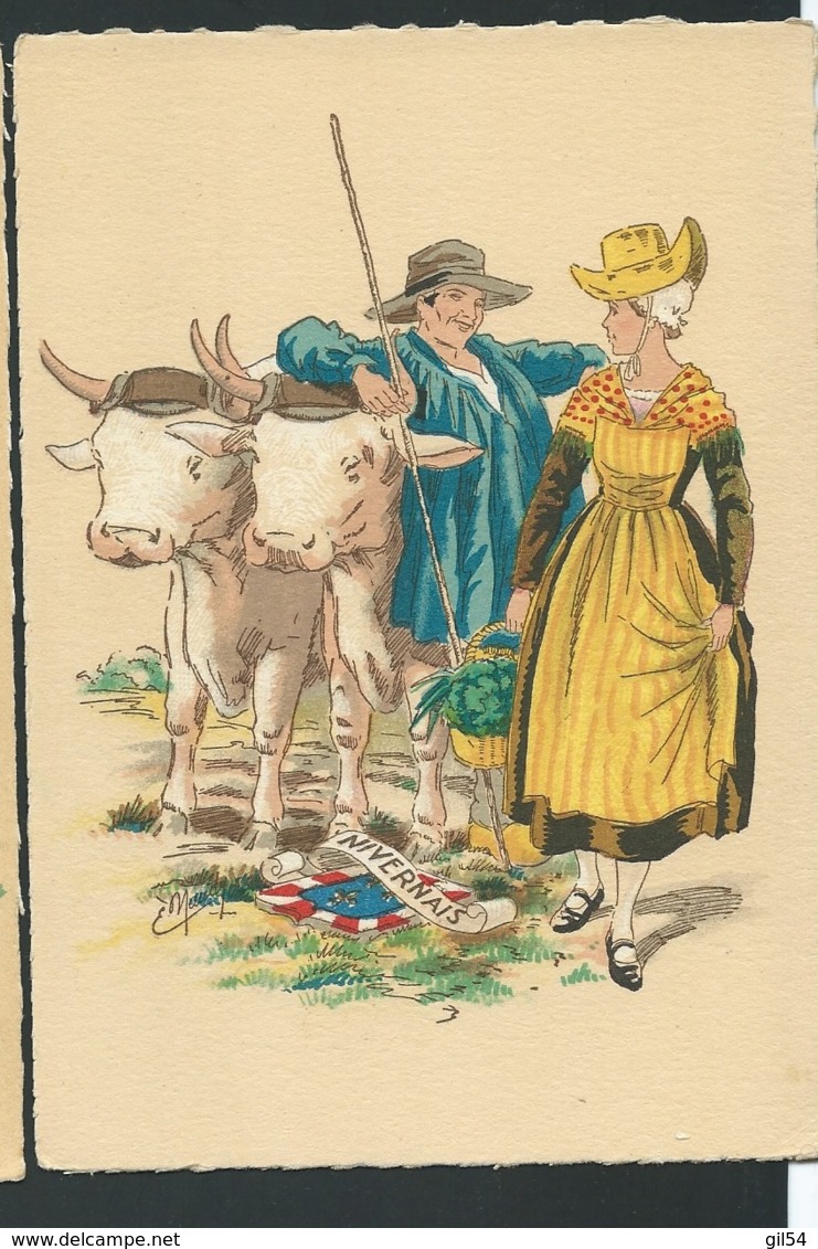 Les Costumes Dans Les  Provinces Françaises  , Nivernais     , Illustration   Naudy   - Gaf34 - Naudy