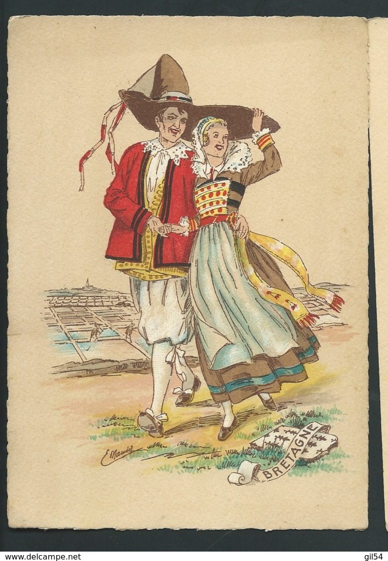 Les Costumes Dans Les  Provinces Françaises  , Bretagne    , Illustration   Naudy   - Gaf41 - Naudy