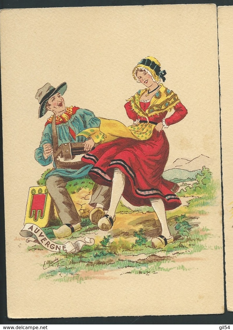 Les Costumes Dans Les  Provinces Françaises , Auvergne  , Illustration   Naudy   - Gaf53 - Naudy