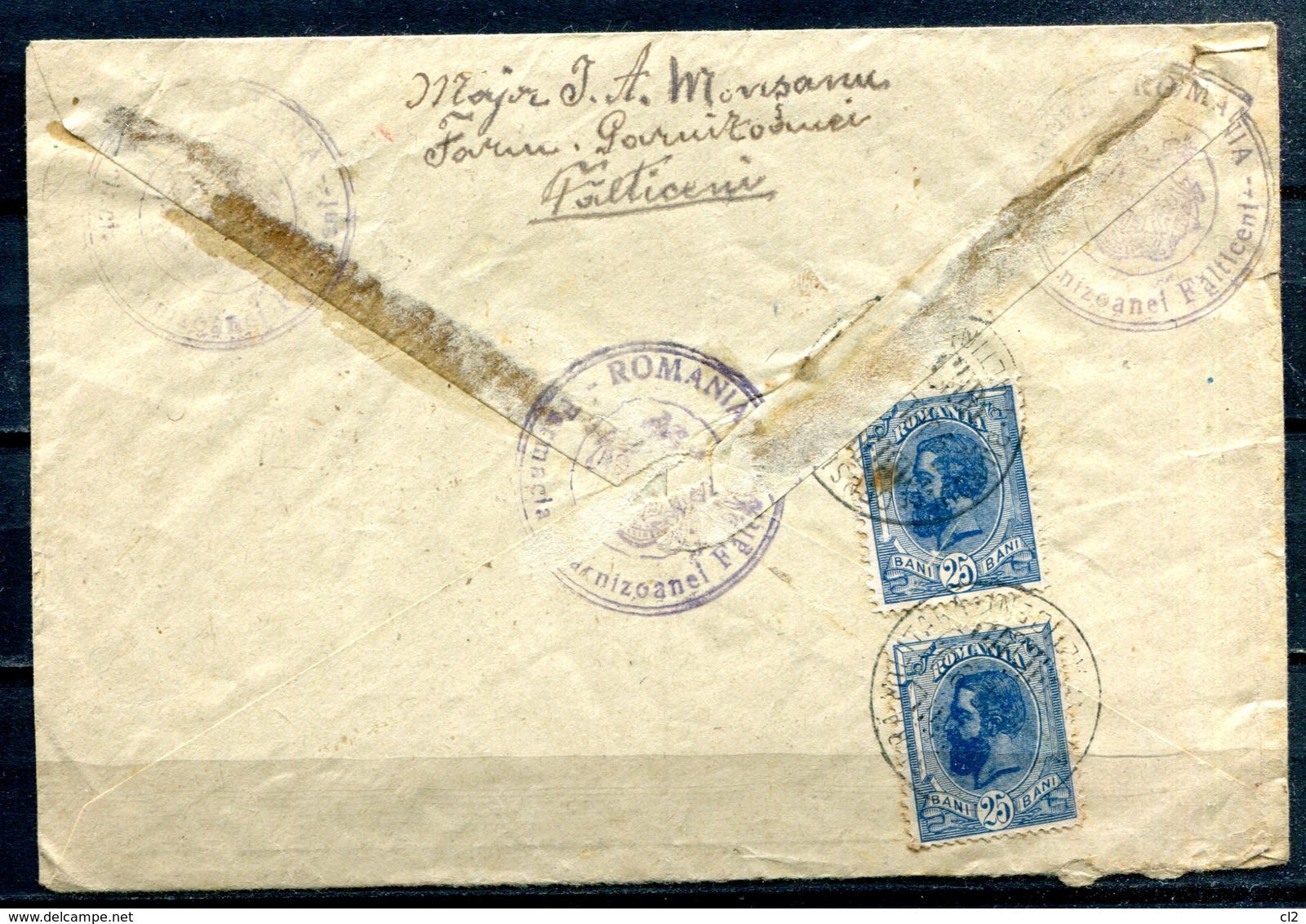 ROUMANIE - 29.07.1919 - Courrier Pour PARIS, Censuré Par L'autorité Militaire Roumaine - Briefe U. Dokumente