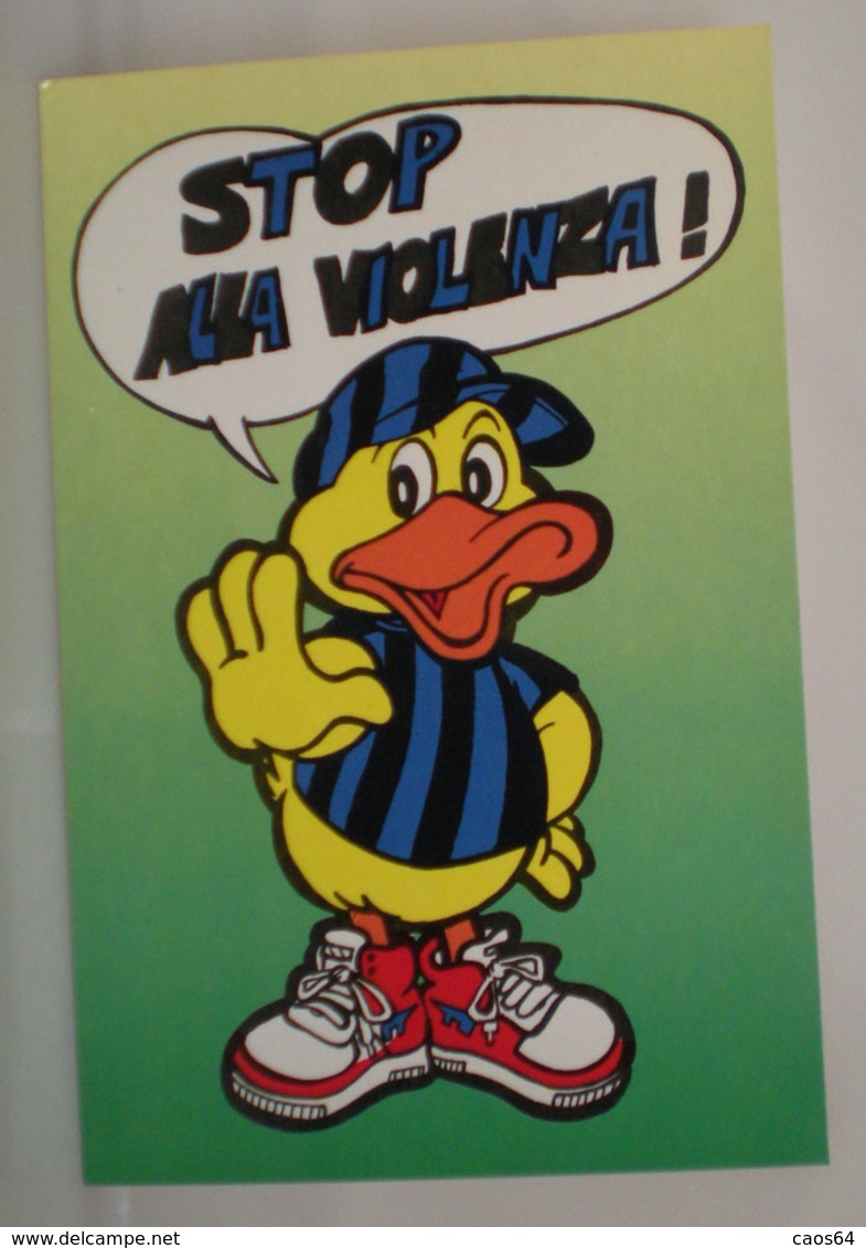 Calcio Humor INTER Stop Alla Violenza  Cartolina 1990 Edizioni Squadra Mia - Football
