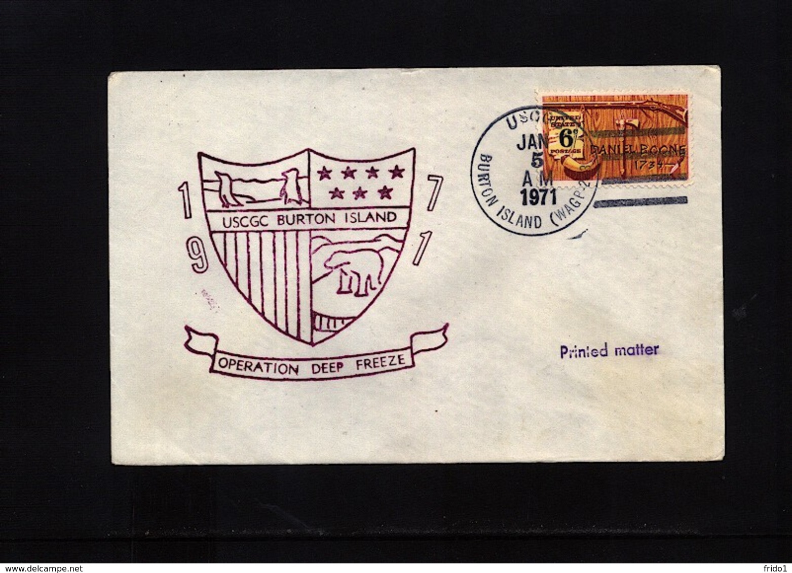 USA 1971 Deep Freeze Operation USCGC Burton Island Interesting Polar Cover - Polareshiffe & Eisbrecher