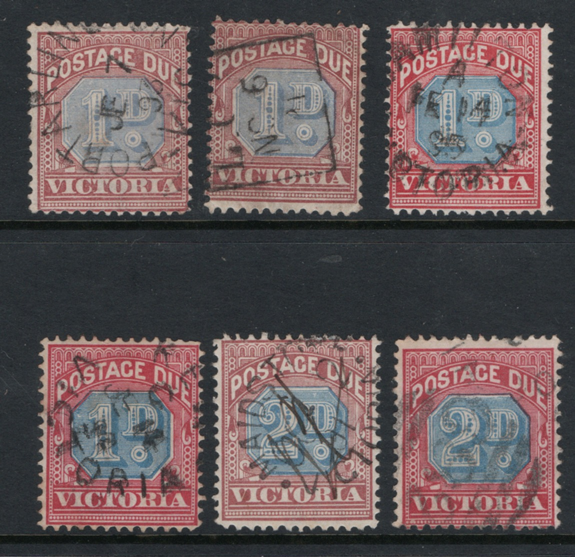 Victoria 1890  "Postage Due"  X  6    FU   (0) - Used Stamps