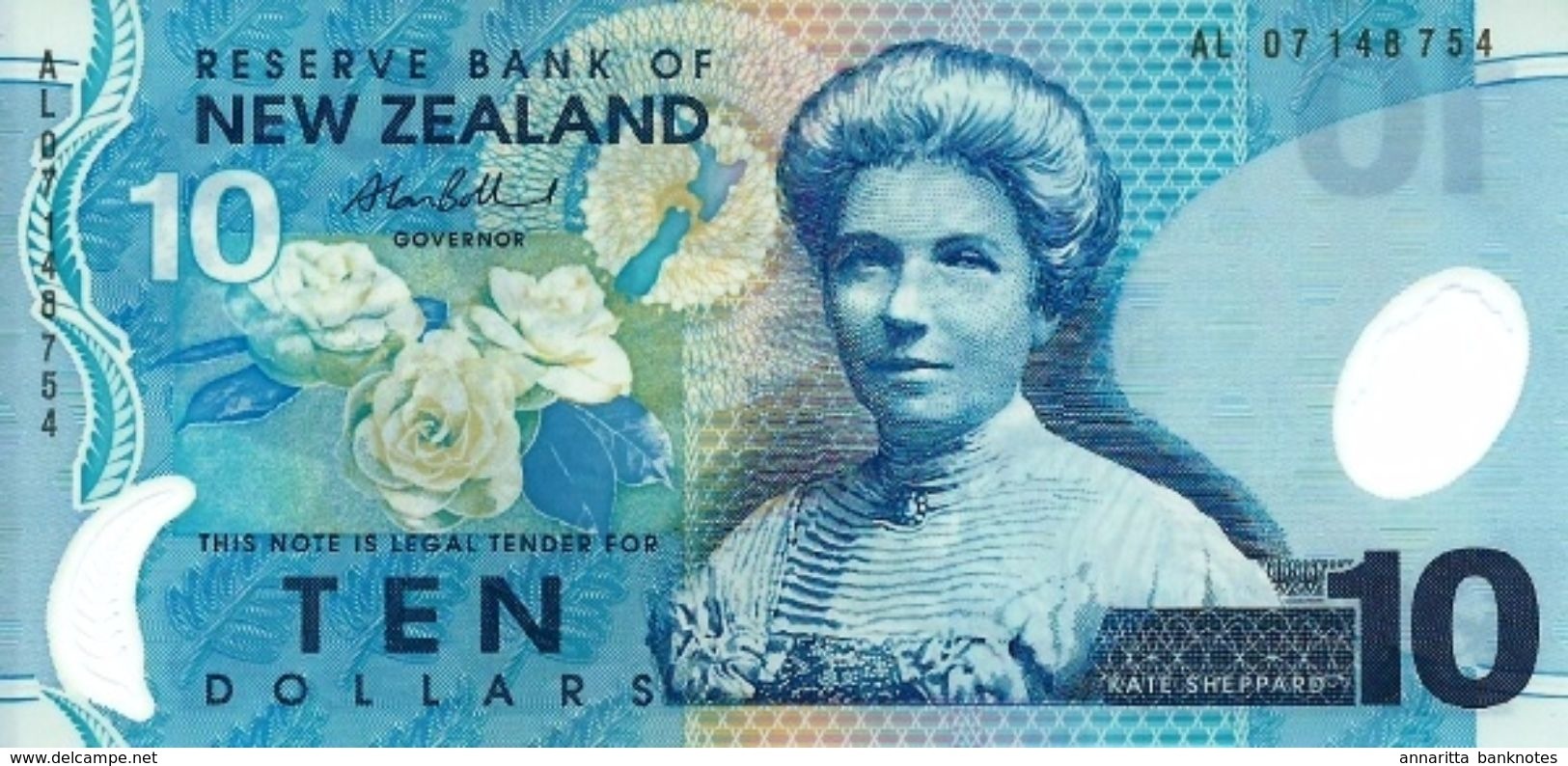 NEW ZEALAND 10 DOLLARS ND (2007) P-186b UNC  [NZ132f] - Nuova Zelanda