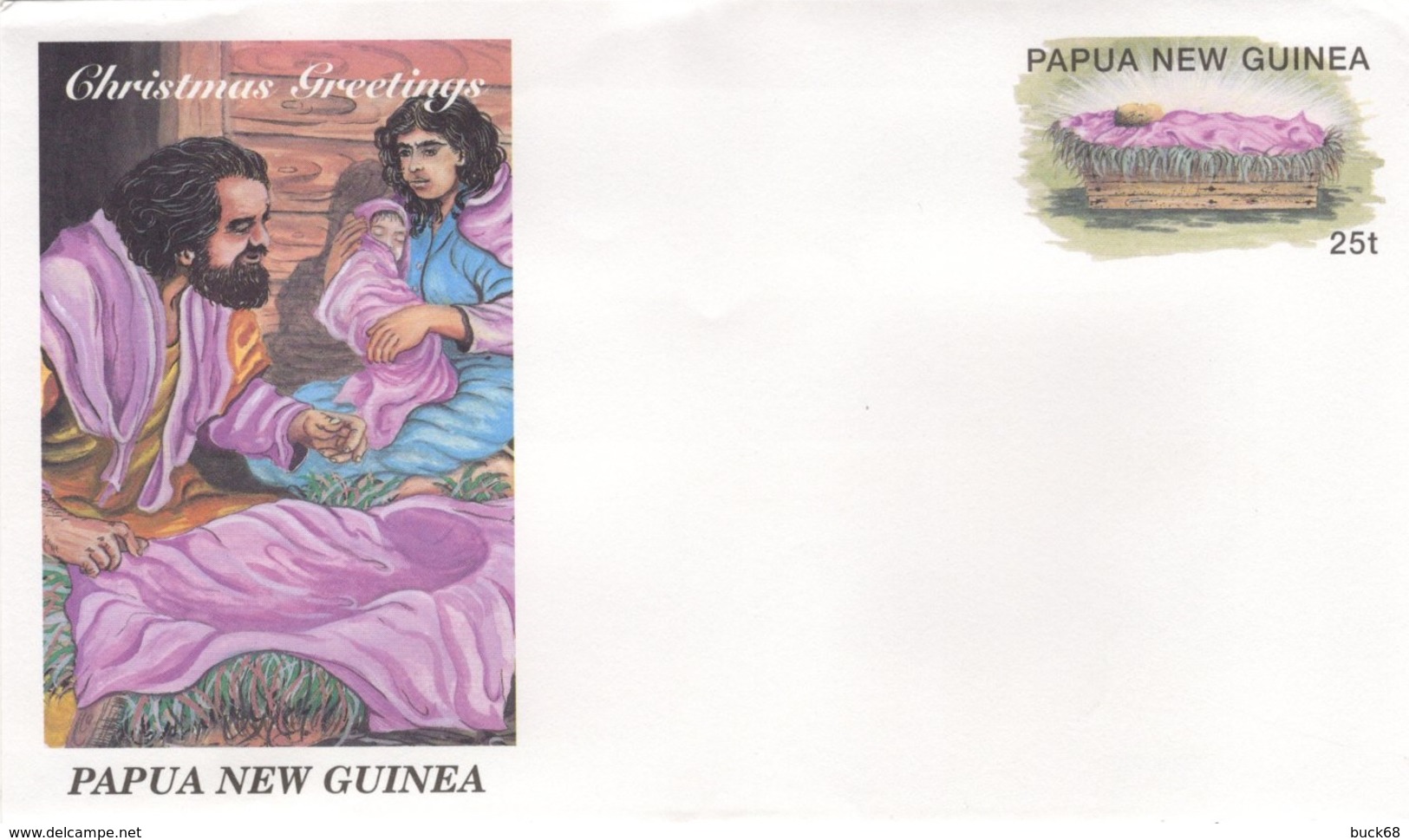 PAPOUASIE NOUVELLE-GUINEE PAPUA NEW GUINEA Stationary 1995 Christmas Noel Weihnachten Natal Navidad Kerstmis Crèche - Papouasie-Nouvelle-Guinée