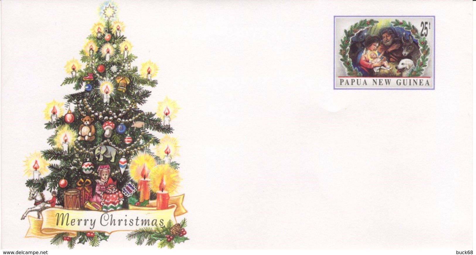 PAPOUASIE NOUVELLE-GUINEE PAPUA NEW GUINEA Stationery 1996 Christmas Noel Weihnachten Natal Navidad Kerstmis Sapin - Papouasie-Nouvelle-Guinée