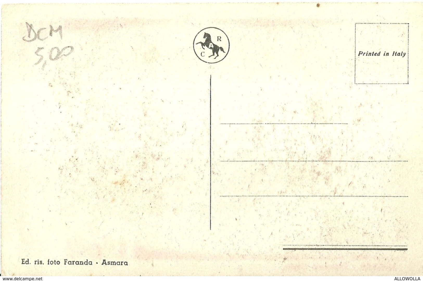 2235 " ASMARA - TRIBUNALE COPTO " CARTOLINA POSTALE ANIMATA ORIGINALE NON SPED. - Eritrea