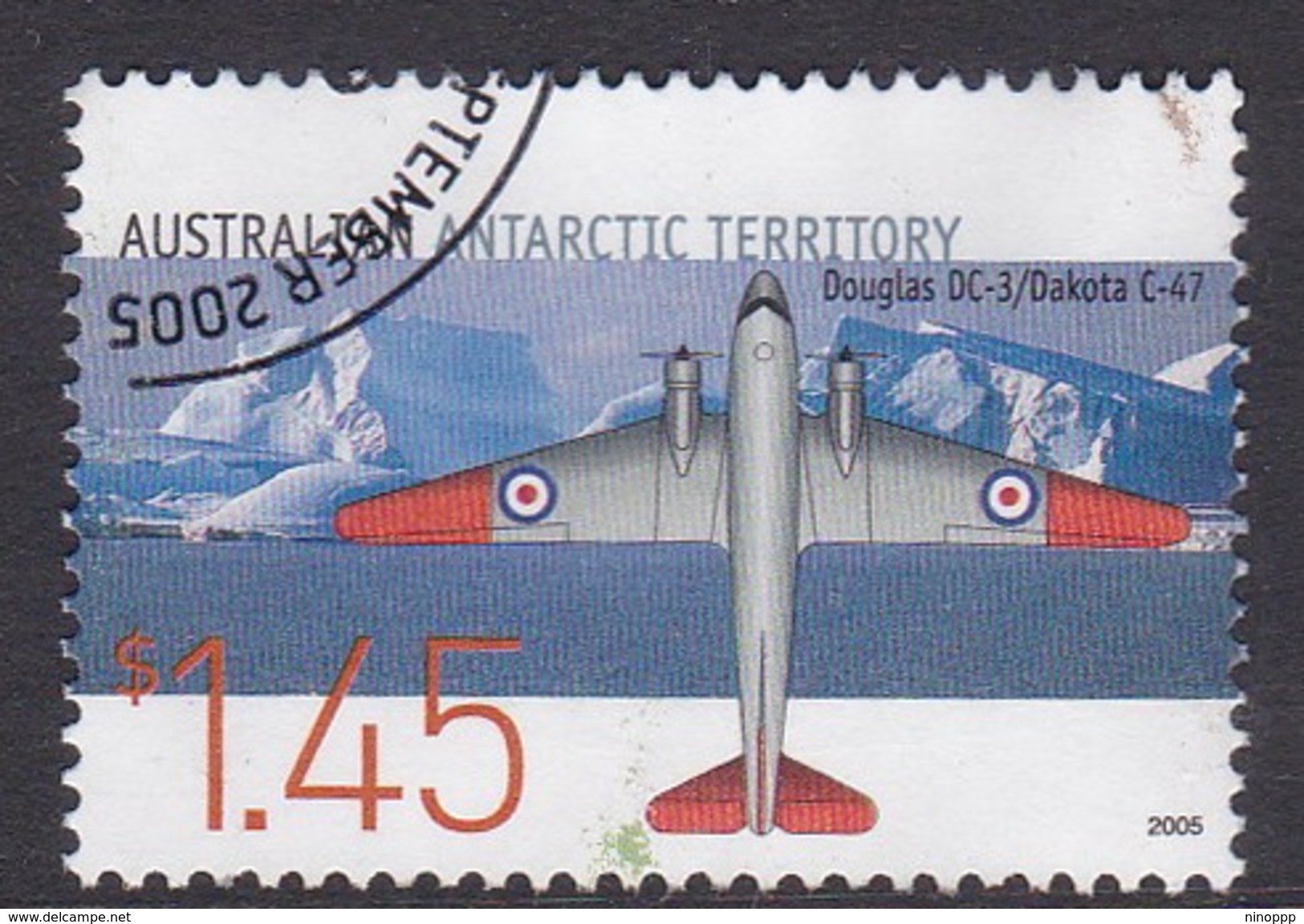 Australian Antarctic Territory  S 164 2005 Aviation $ 1.45 Douglas DC-3 Used - Used Stamps