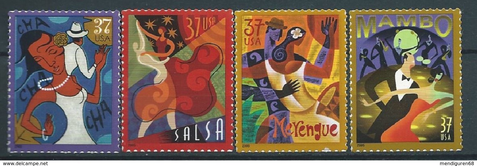 VERINIGTE STAATEN ETATS UNIS USA 2005 LET'S DANCE - BAILEMOS SET OF 4V SC 3939-42 YV 3699-3702 MI 3977-80 SG 4477-80 - Unused Stamps